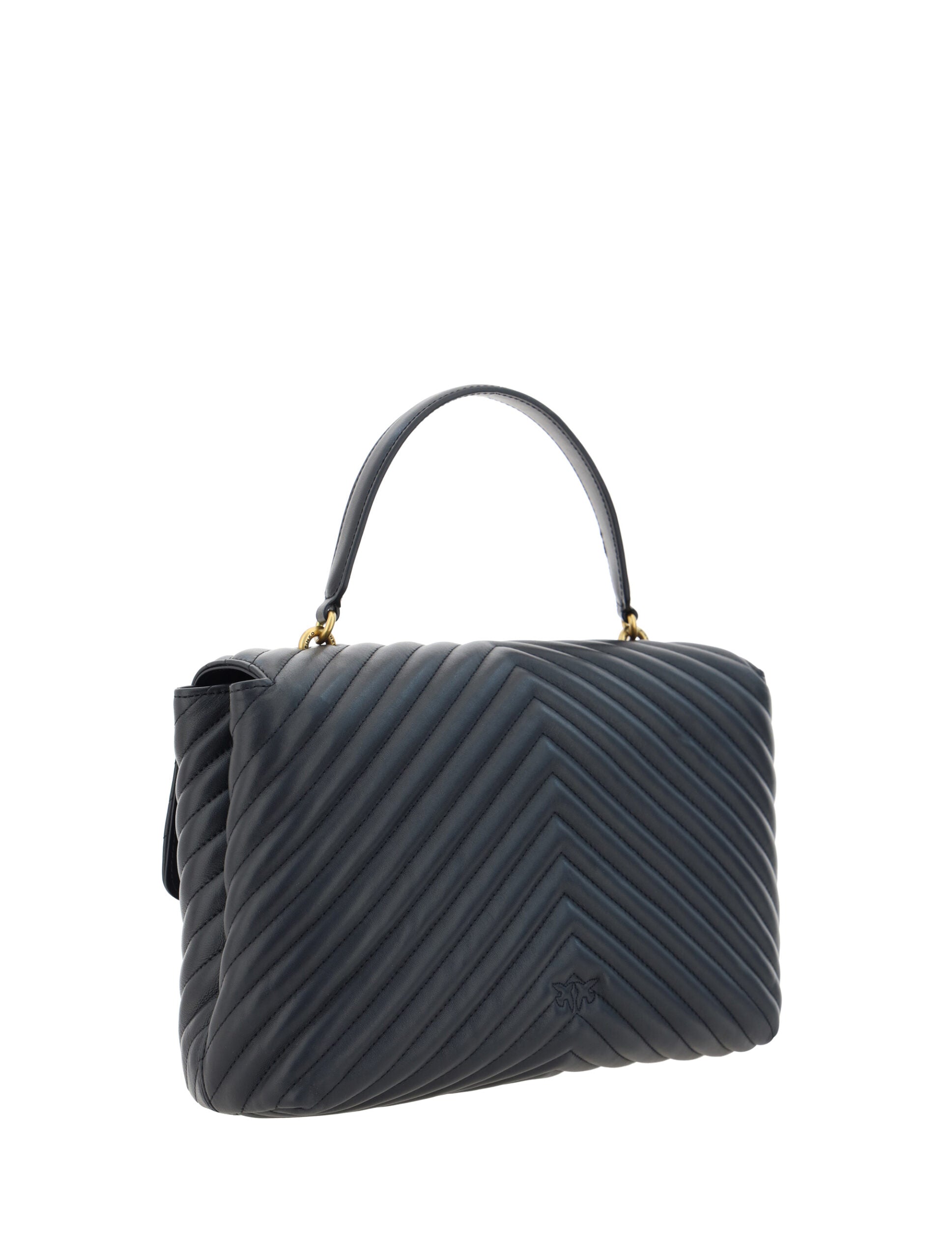 PINKO Black Calf Leather Love Lady Handbag - DEA STILOSA MILANO
