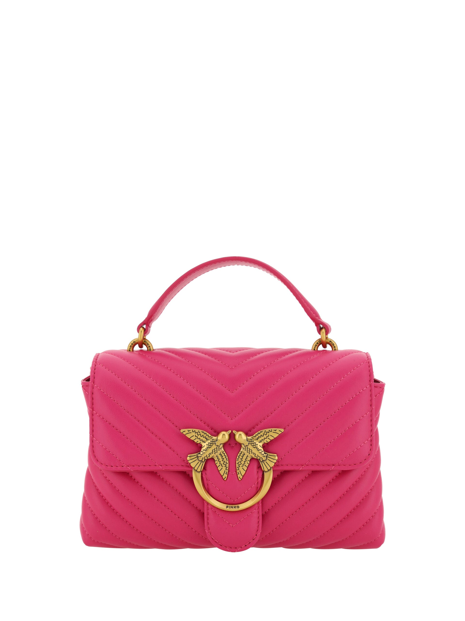 PINKO Pink Calf Leather Love Lady Mini Handbag - DEA STILOSA MILANO