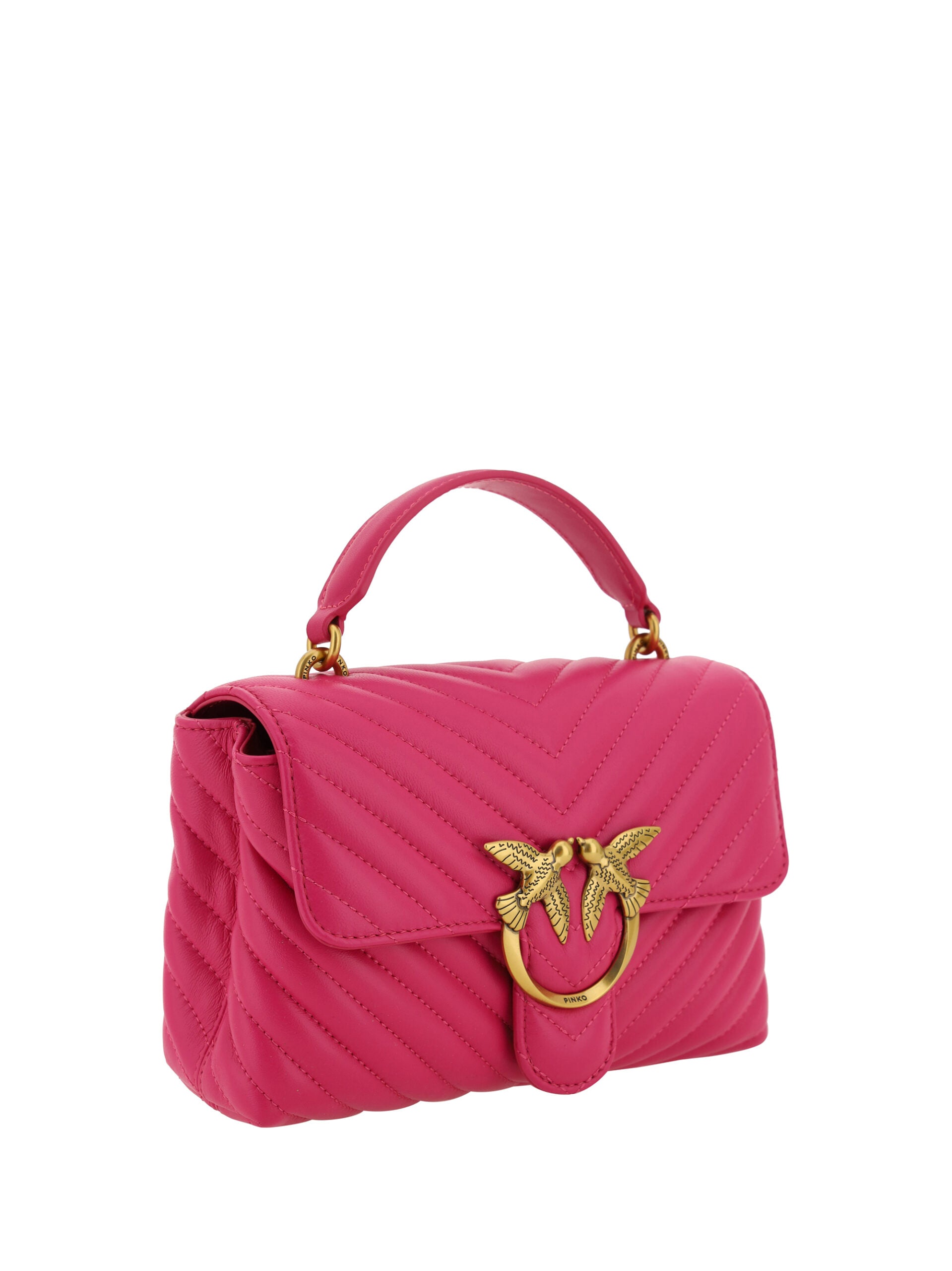 PINKO Pink Calf Leather Love Lady Mini Handbag - DEA STILOSA MILANO