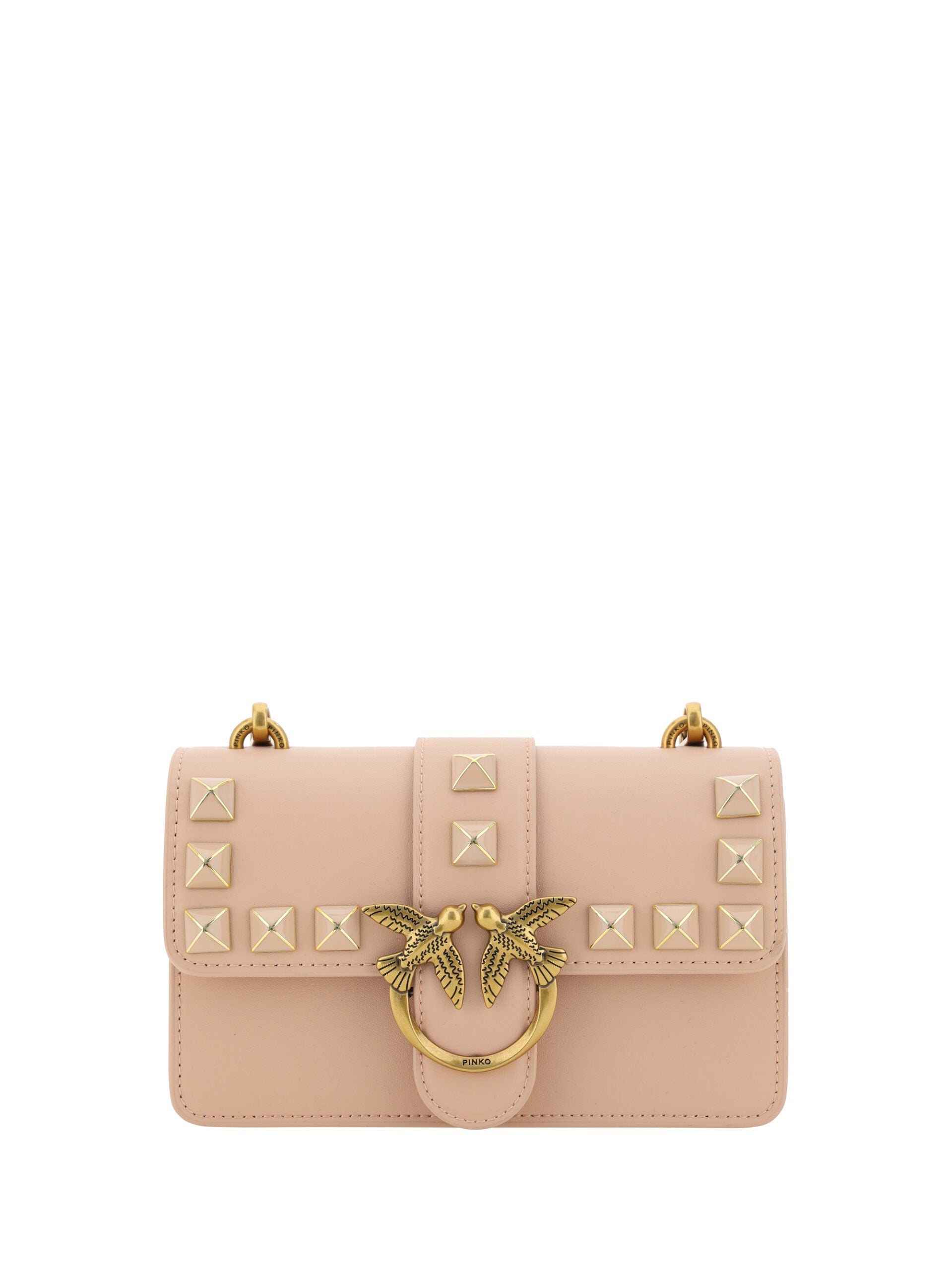PINKO Pink Leather Mini Love One Shoulder Bag - DEA STILOSA MILANO