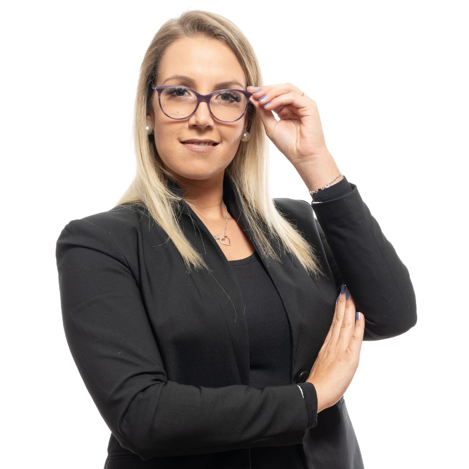 Swarovski Purple Women Optical Frames - DEA STILOSA MILANO