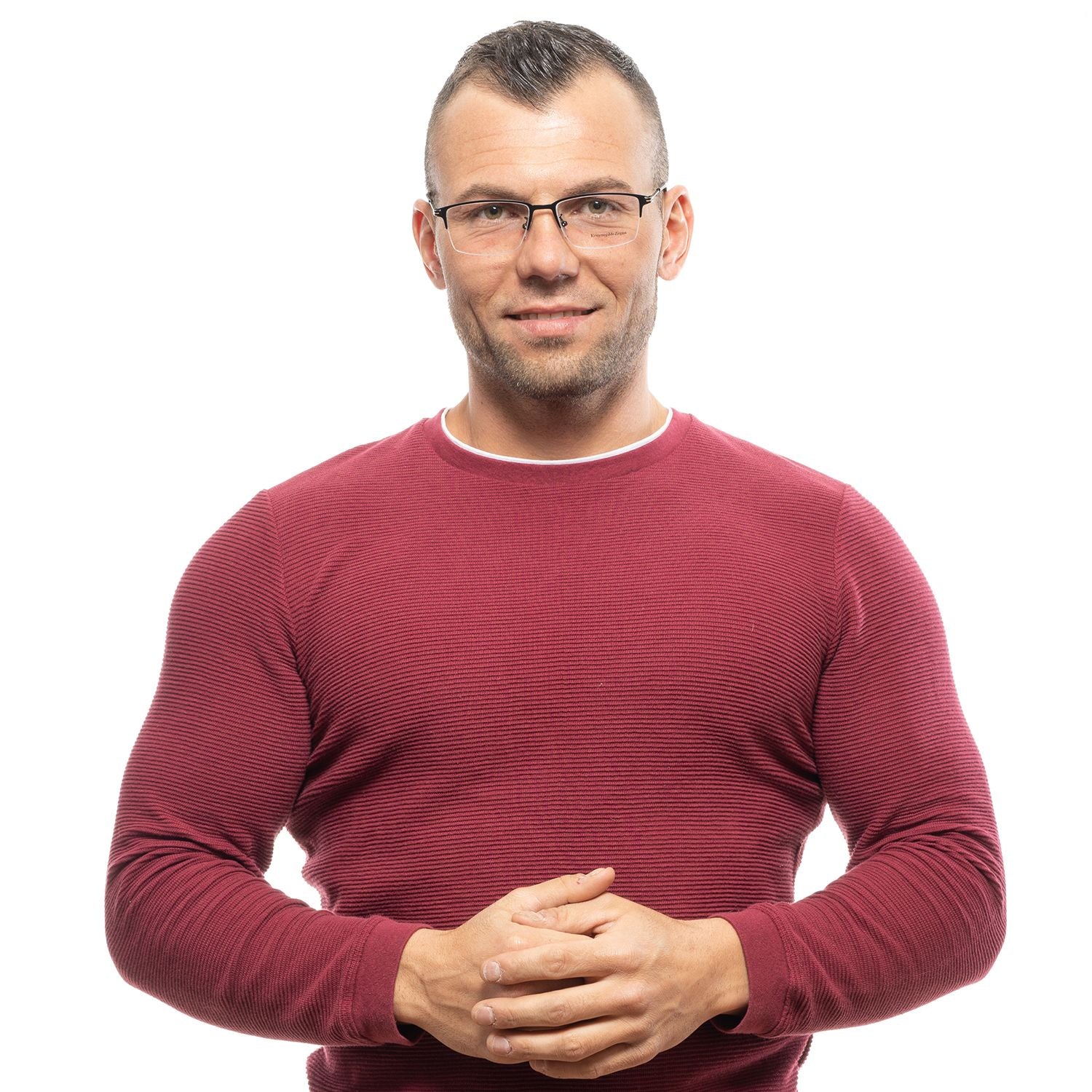 Ermenegildo Zegna Black Men Optical Frames - DEA STILOSA MILANO