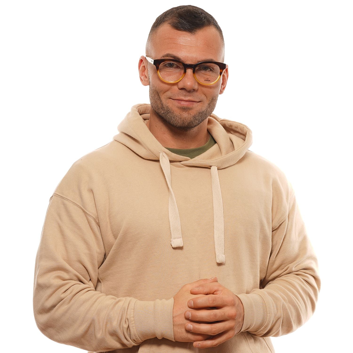 Omega Brown Men Optical Frames - DEA STILOSA MILANO