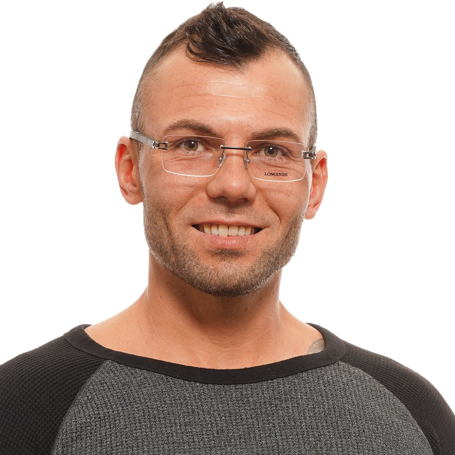 Longines Gray Men Optical Frames - DEA STILOSA MILANO