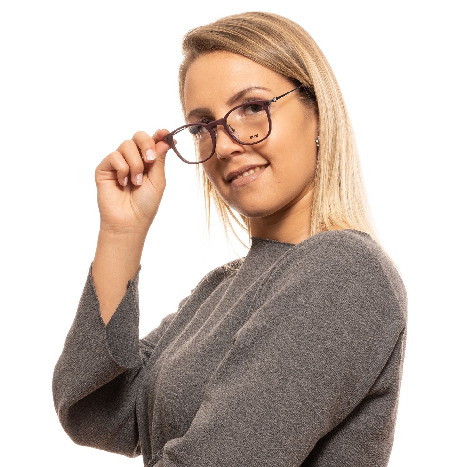 BMW Burgundy Unisex Optical Frames - DEA STILOSA MILANO