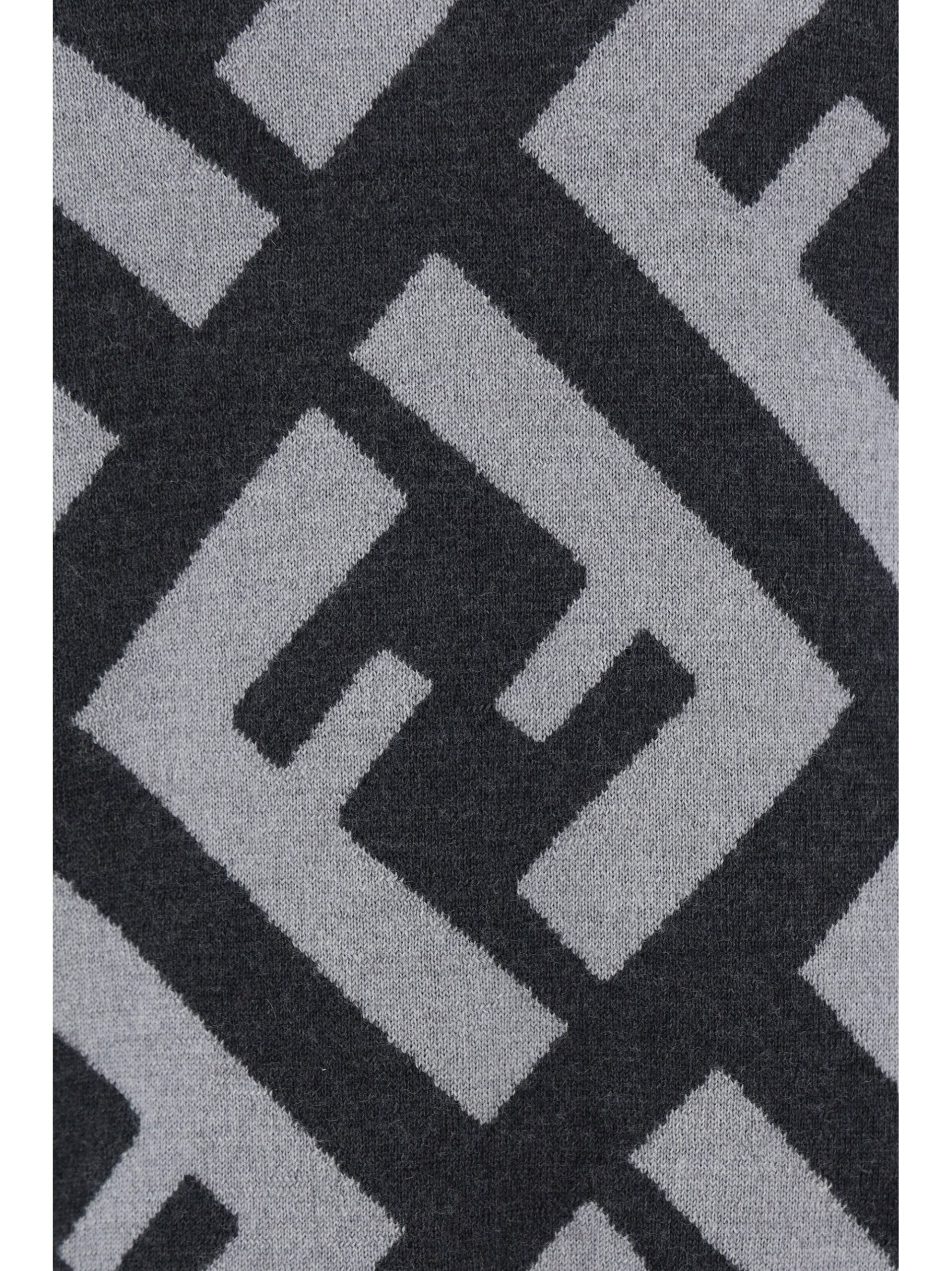 Fendi Grey Wool Logo Details Sweater - DEA STILOSA MILANO
