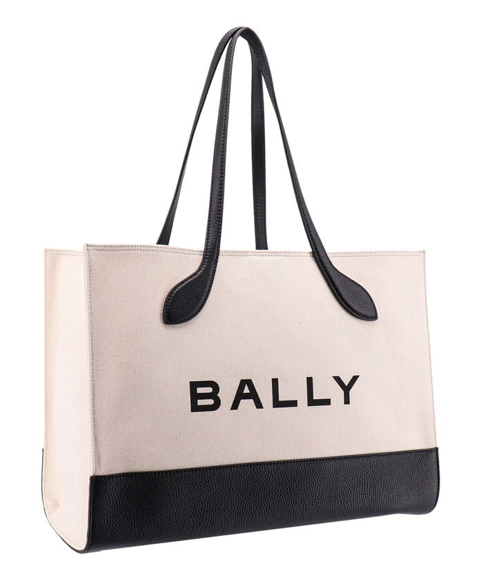 Bally White and Black Leather Tote Shoulder Bag - DEA STILOSA MILANO