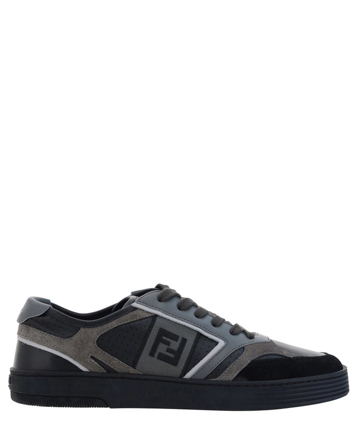 Fendi Black Calf Leather Low Top Sneakers - DEA STILOSA MILANO