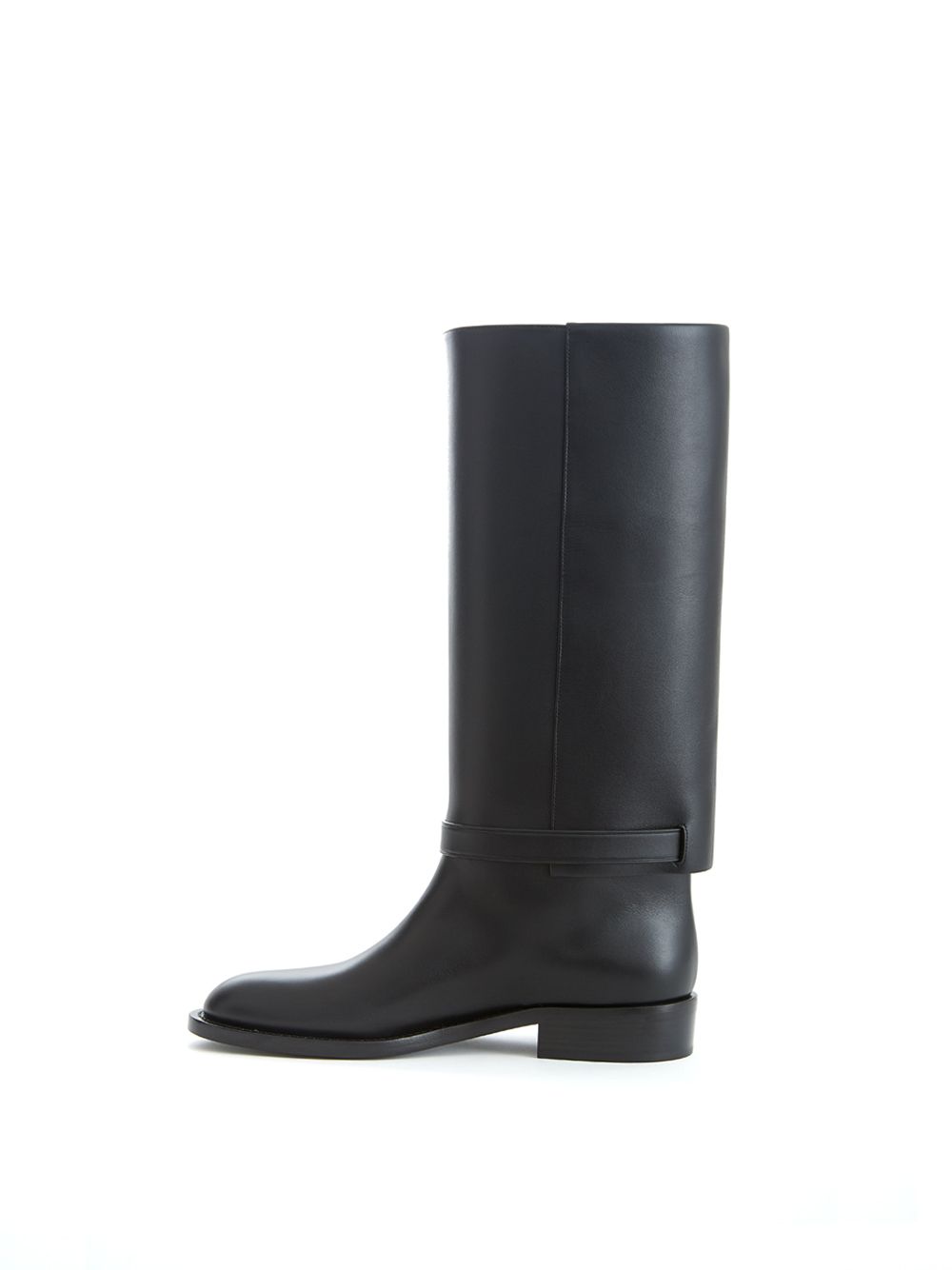 Burberry Buckle Embellished Leather Black Boots - DEA STILOSA MILANO