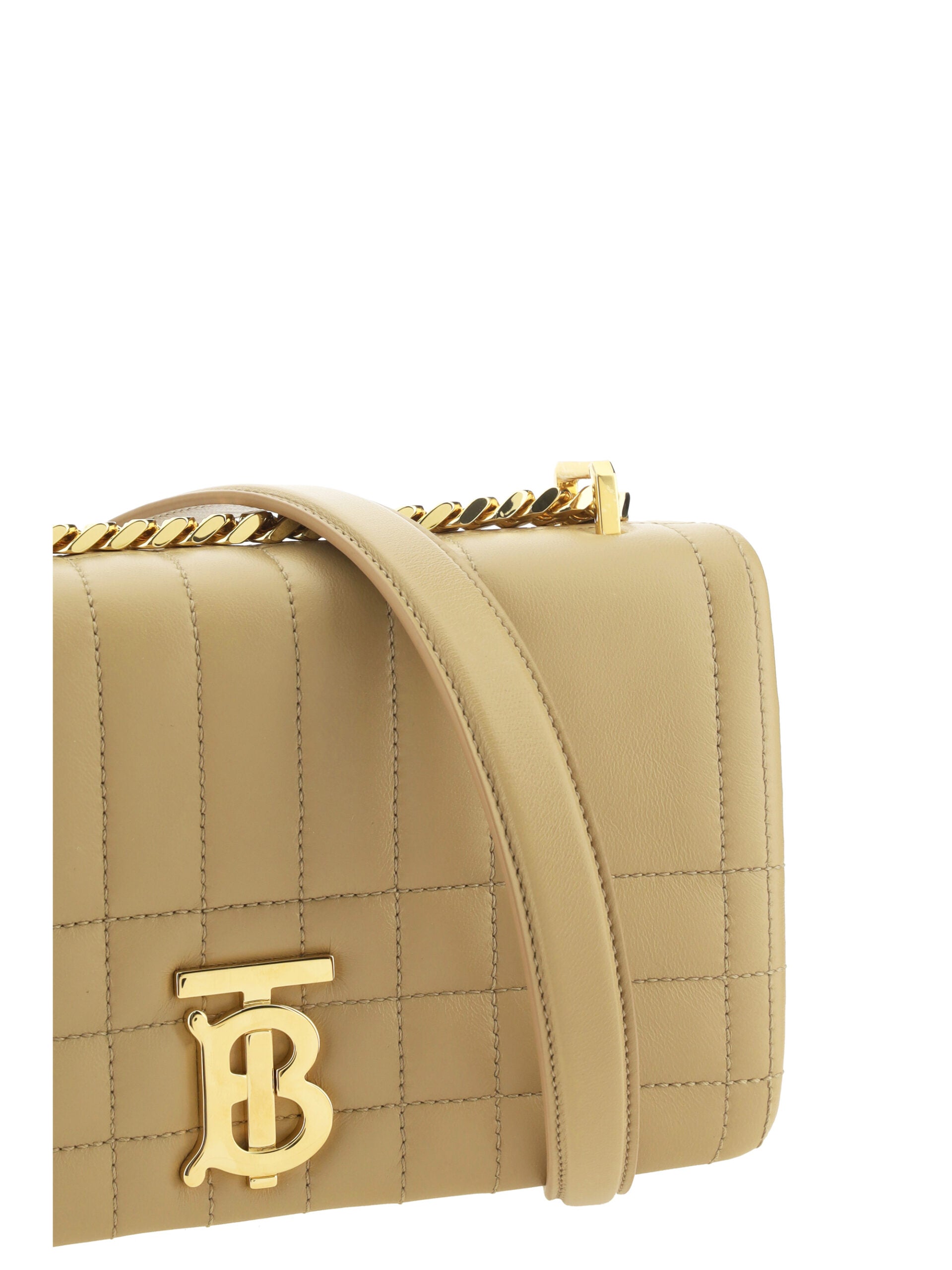 Burberry Oat Beige Leather Lola Shoulder Bag - DEA STILOSA MILANO
