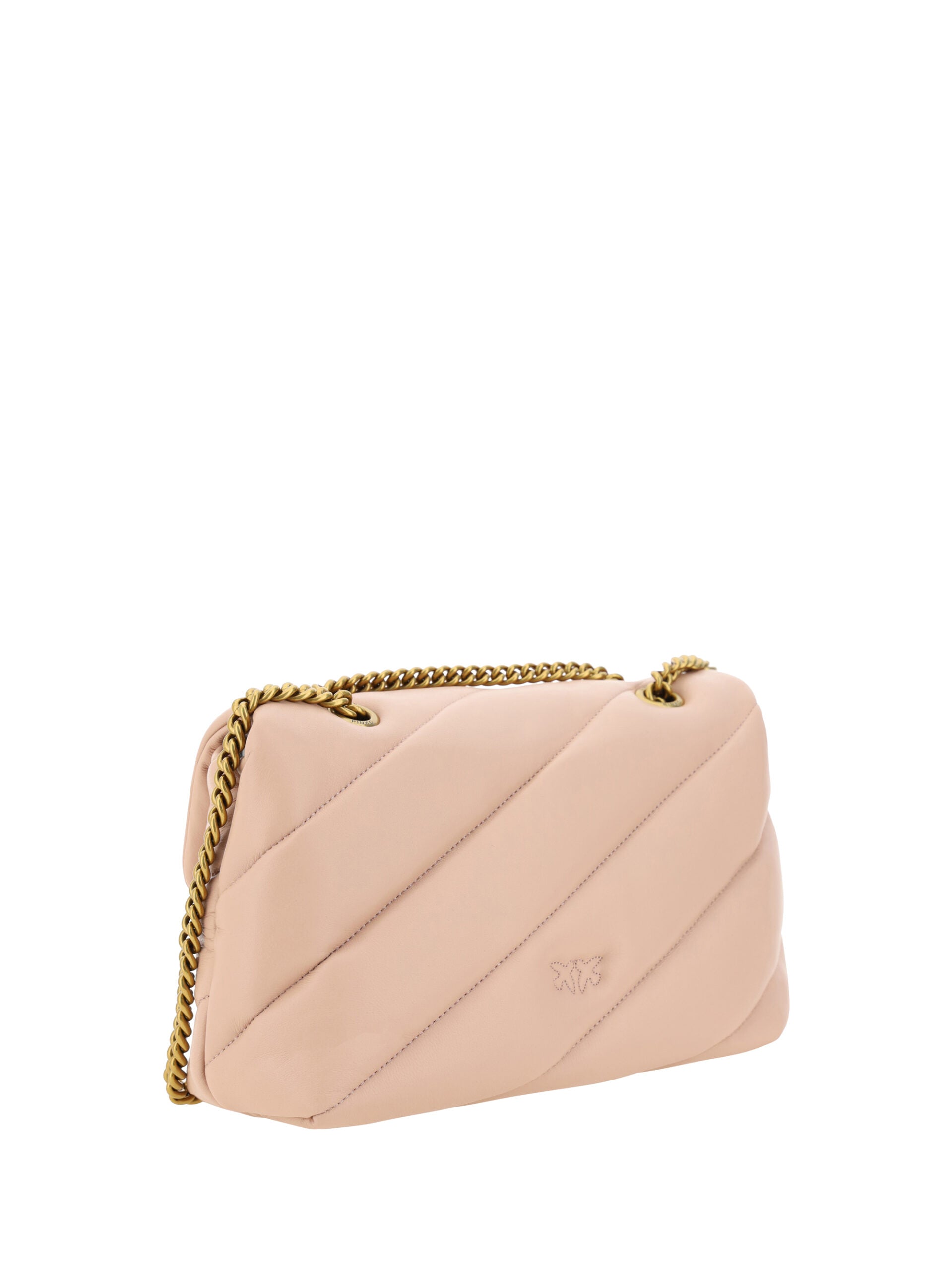 PINKO Pink Calf Leather Love Classic Shoulder Bag - DEA STILOSA MILANO