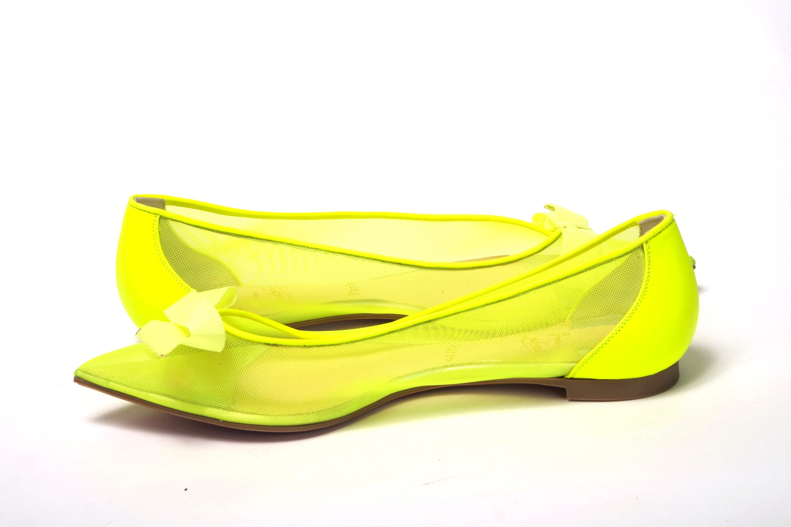 Christian Louboutin Fluro Yellow Flat Point Toe Shoe - DEA STILOSA MILANO