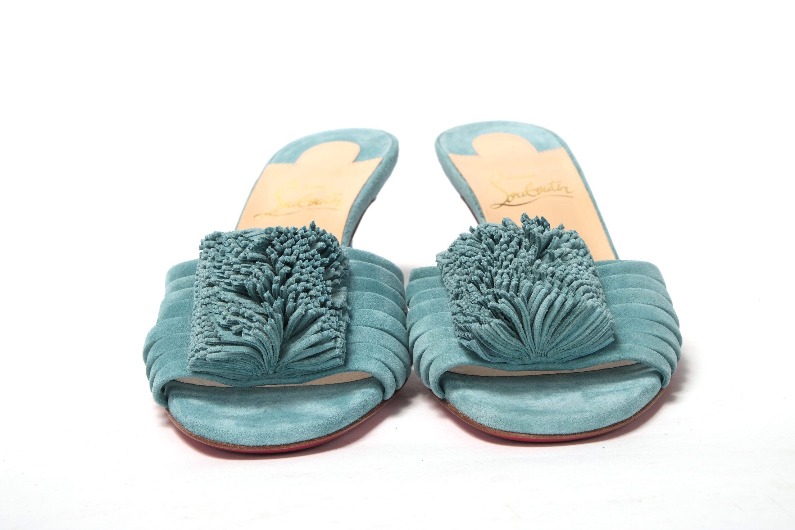Christian Louboutin Noumea Blue Strappy Kitten Heel - DEA STILOSA MILANO