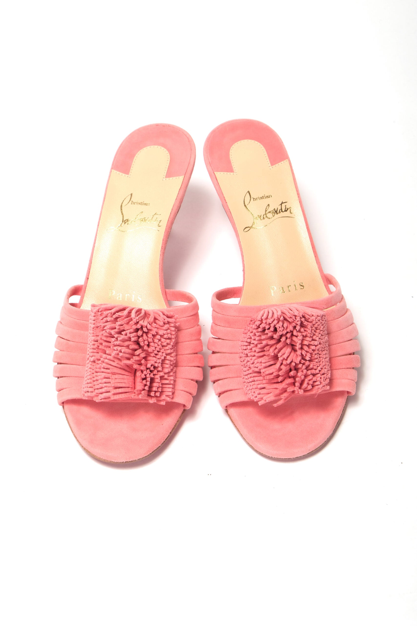 Christian Louboutin Operette Salmon Strappy Kitten Heel sandal - DEA STILOSA MILANO