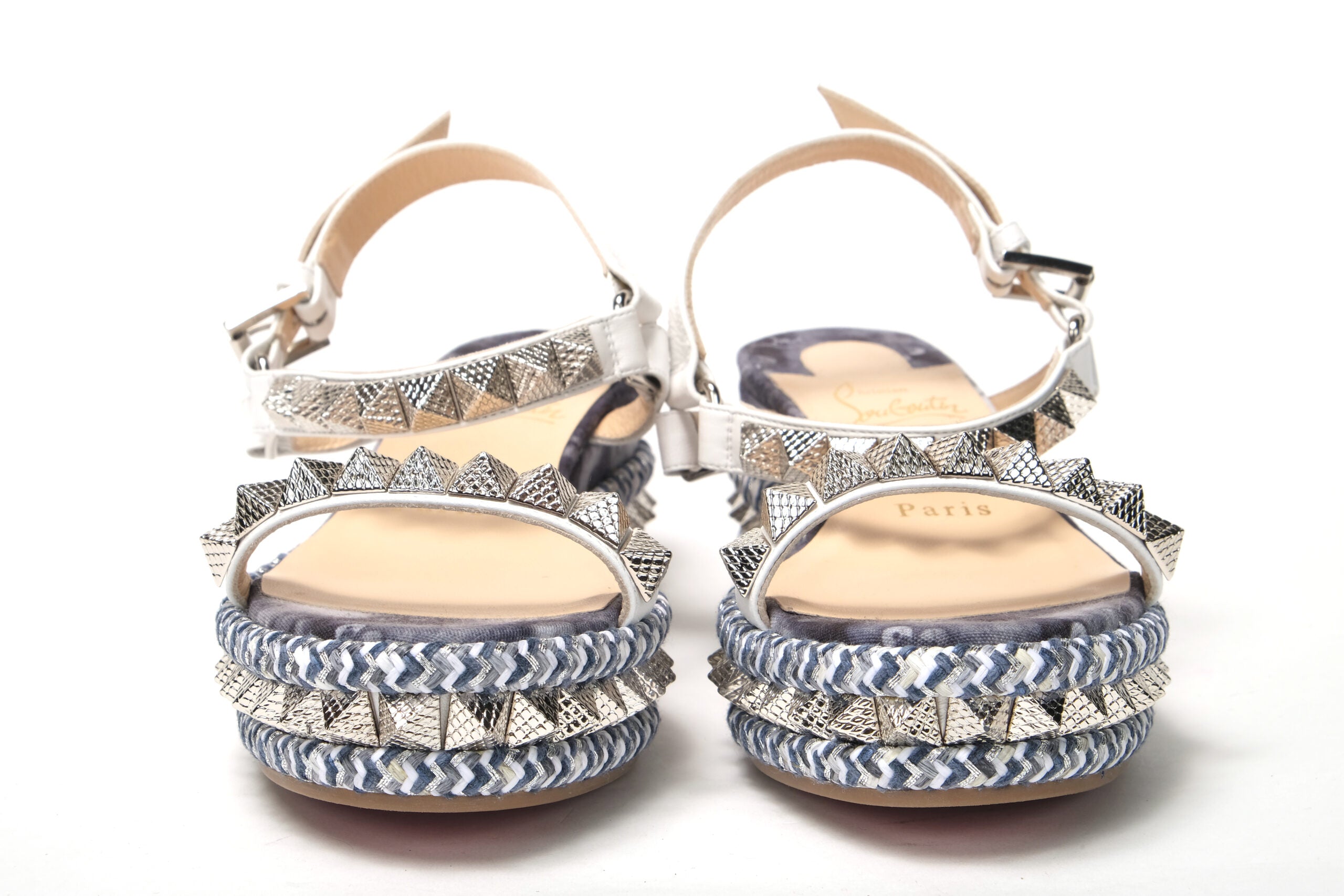 Christian Louboutin multicolor Multi Print And Stud Embellished Platform Sandal - DEA STILOSA MILANO