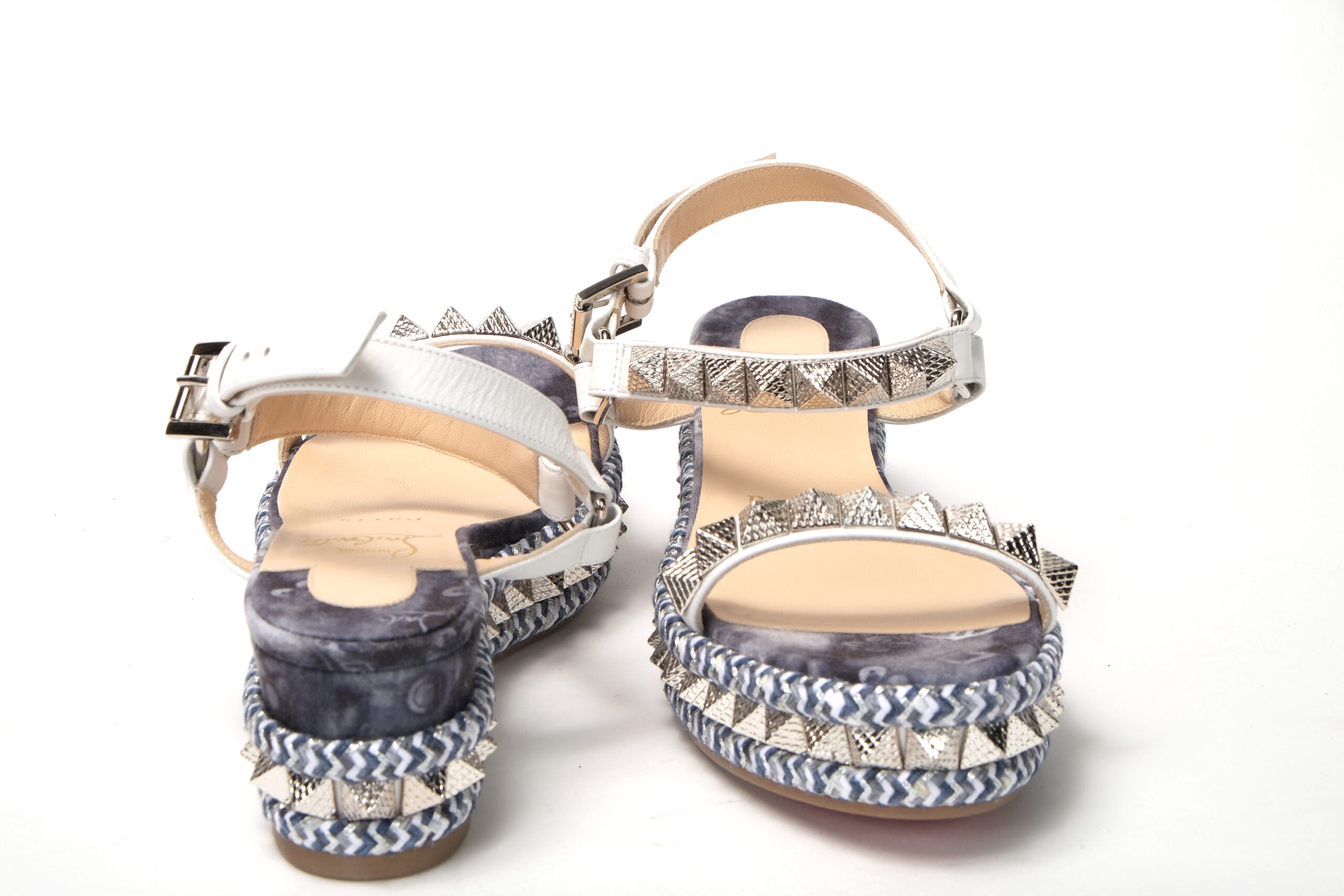 Christian Louboutin multicolor Multi Print And Stud Embellished Platform Sandal - DEA STILOSA MILANO