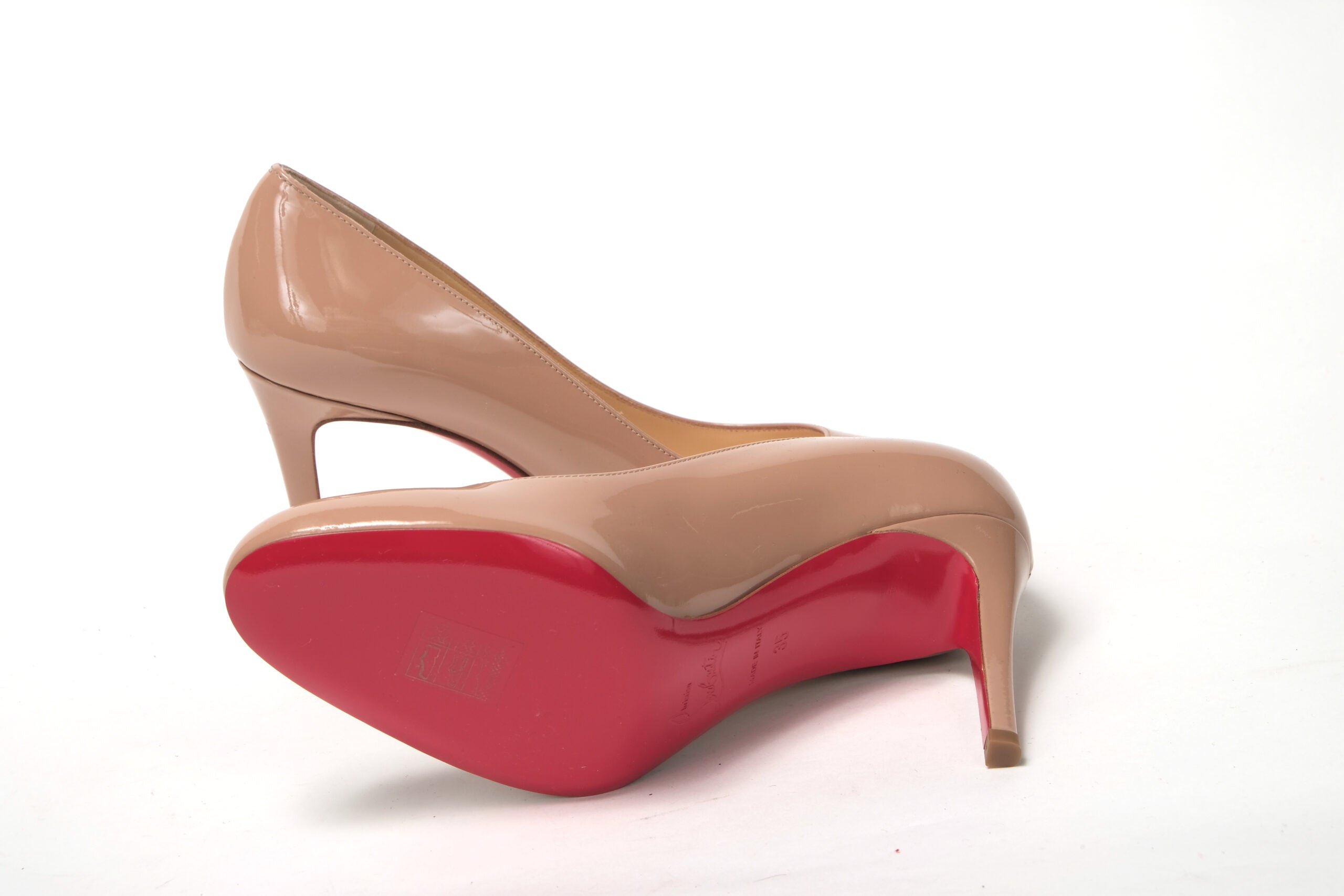 Christian Louboutin Nude Round Toe High Pump Shoe - DEA STILOSA MILANO