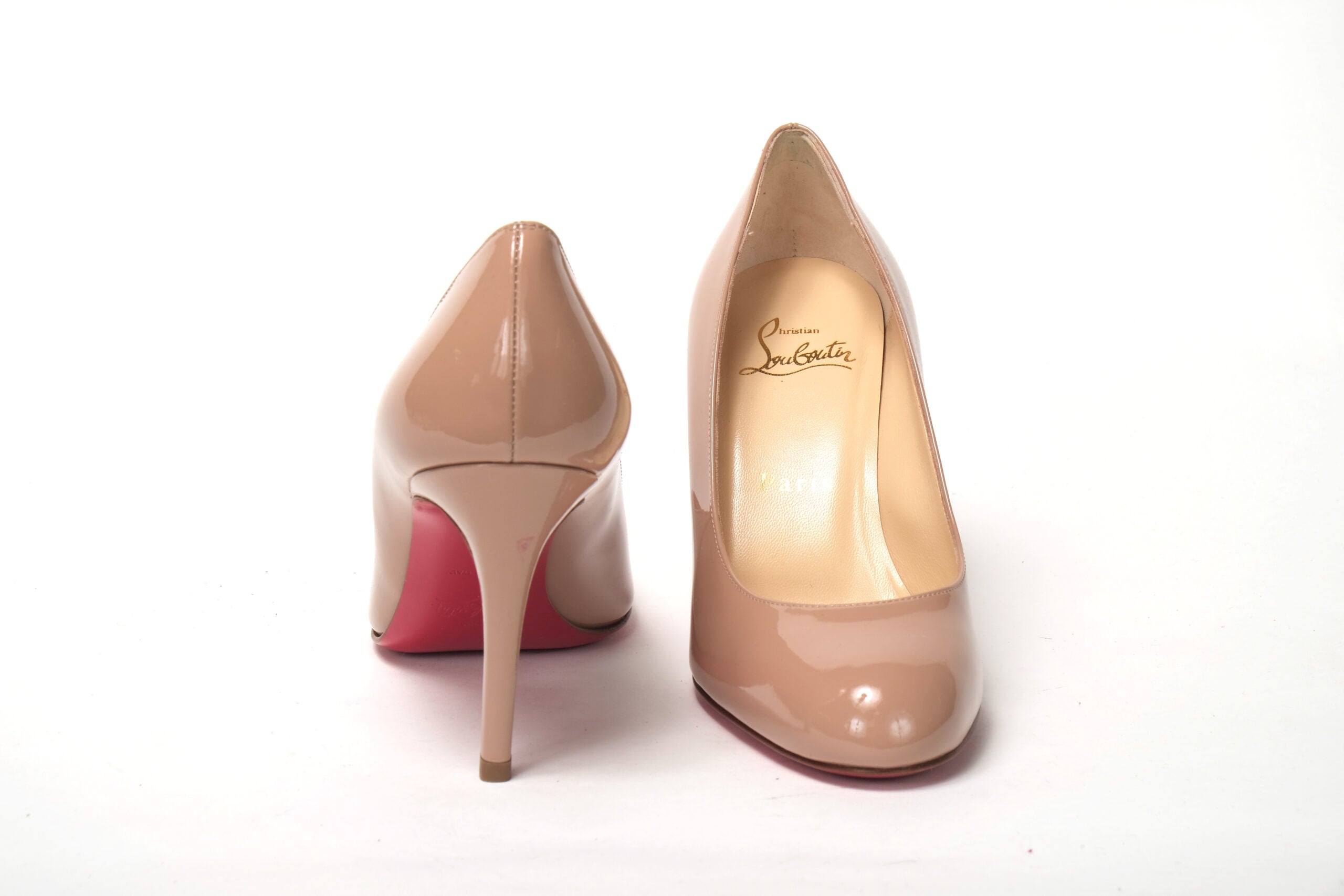 Christian Louboutin Nude Round Toe High Pump Shoe - DEA STILOSA MILANO