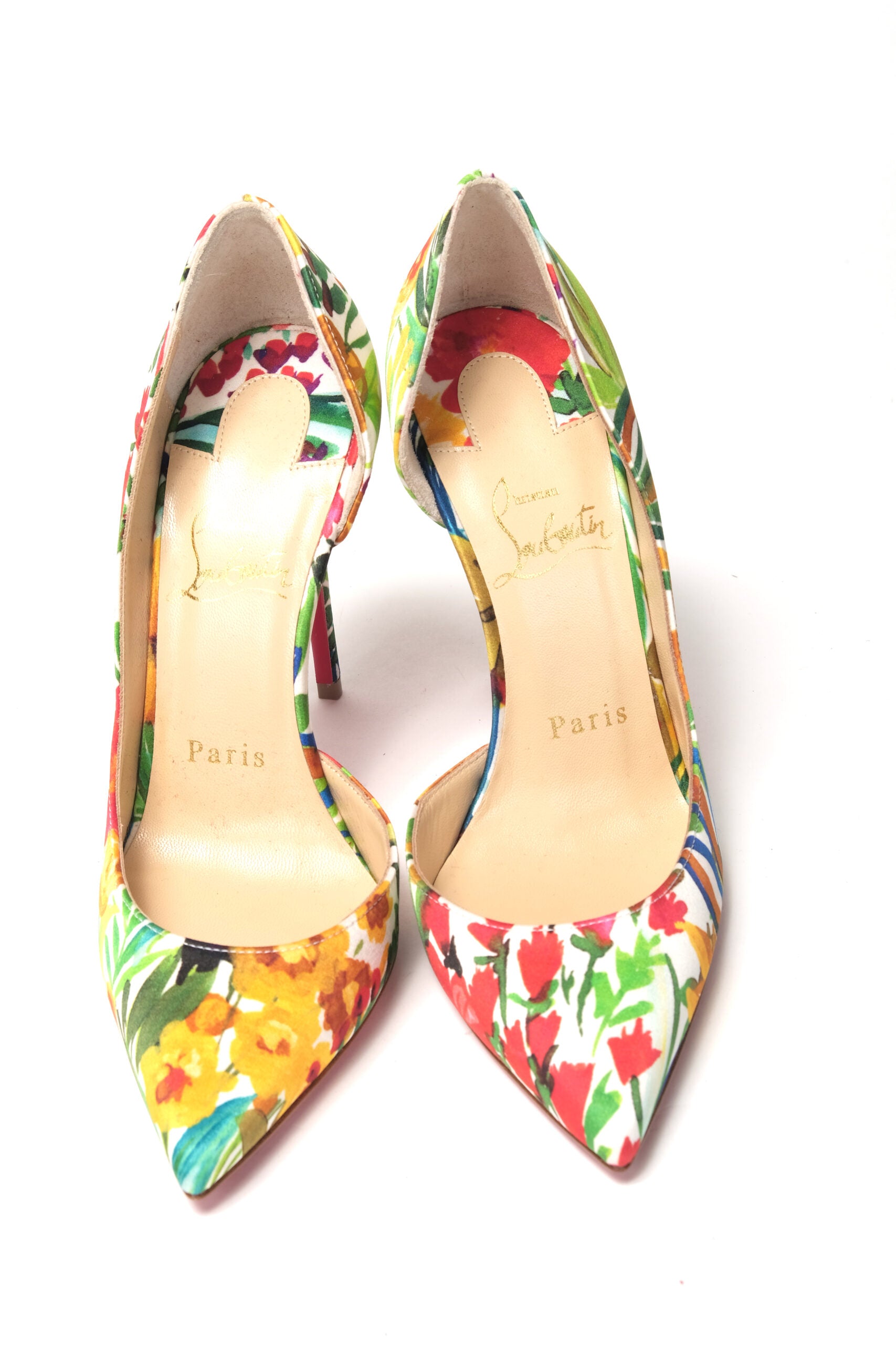 Christian Louboutin Multicolor Flower Printed High Heels Pumps Shoes - DEA STILOSA MILANO