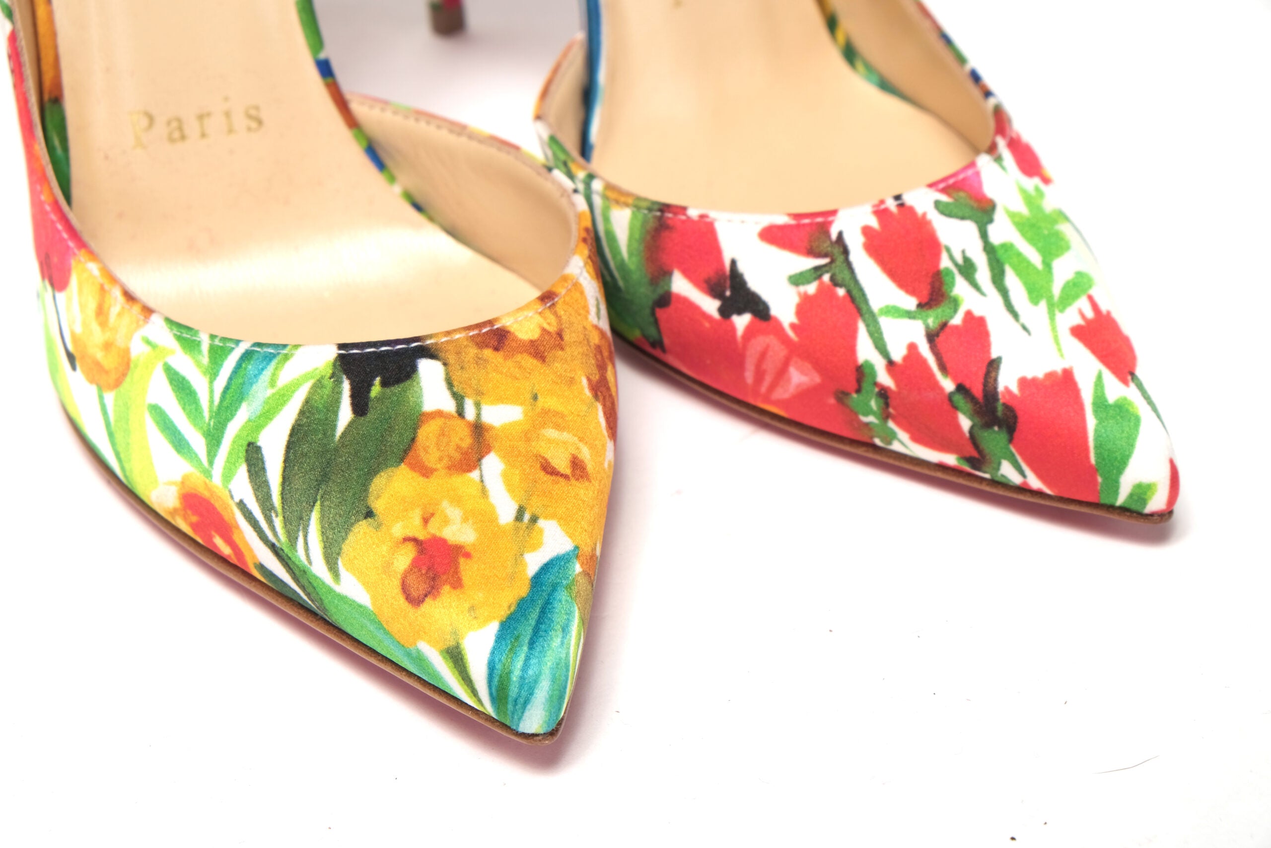 Christian Louboutin Multicolor Flower Printed High Heels Pumps Shoes - DEA STILOSA MILANO
