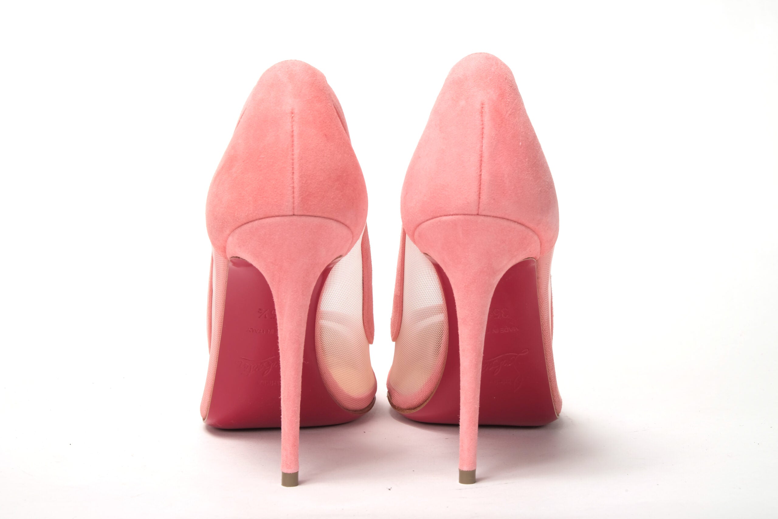 Christian Louboutin Pink Galativi Suede High Heels Pumps - DEA STILOSA MILANO