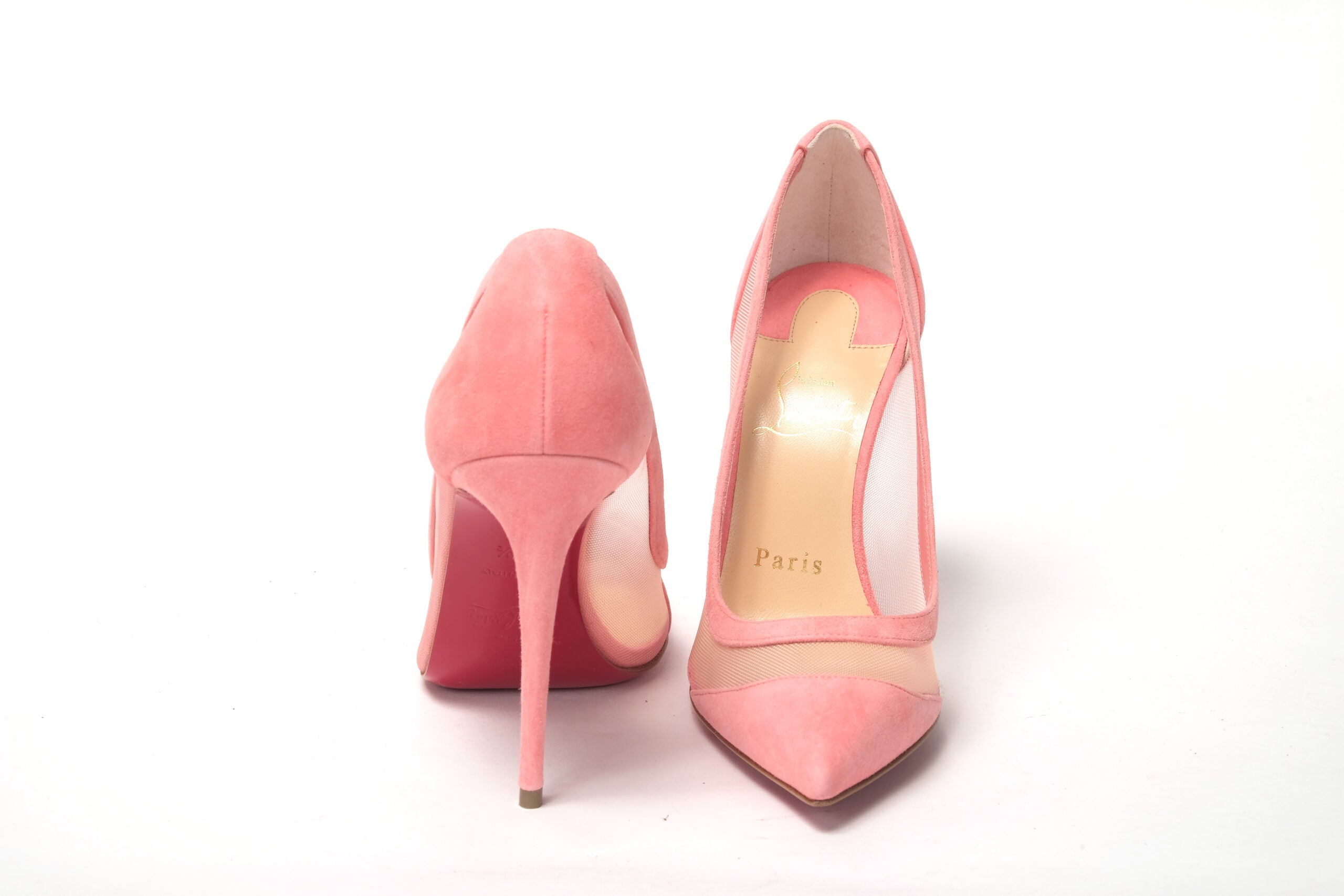 Christian Louboutin Pink Galativi Suede High Heels Pumps - DEA STILOSA MILANO