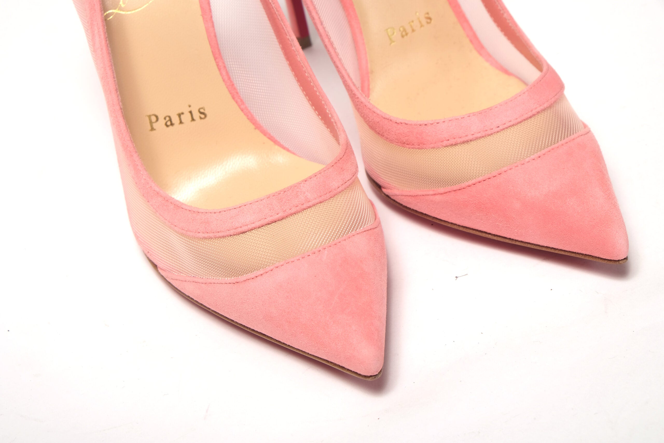 Christian Louboutin Pink Galativi Suede High Heels Pumps - DEA STILOSA MILANO