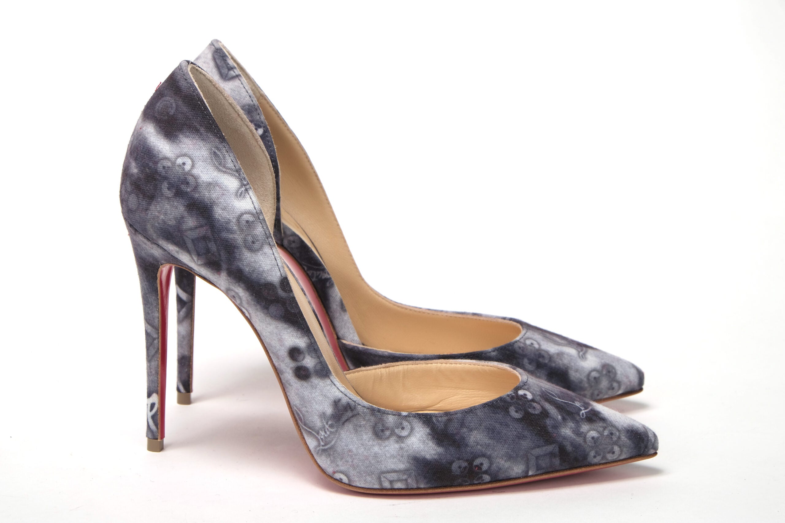 Christian Louboutin Multicolor Denim Print High Heels Pumps - DEA STILOSA MILANO