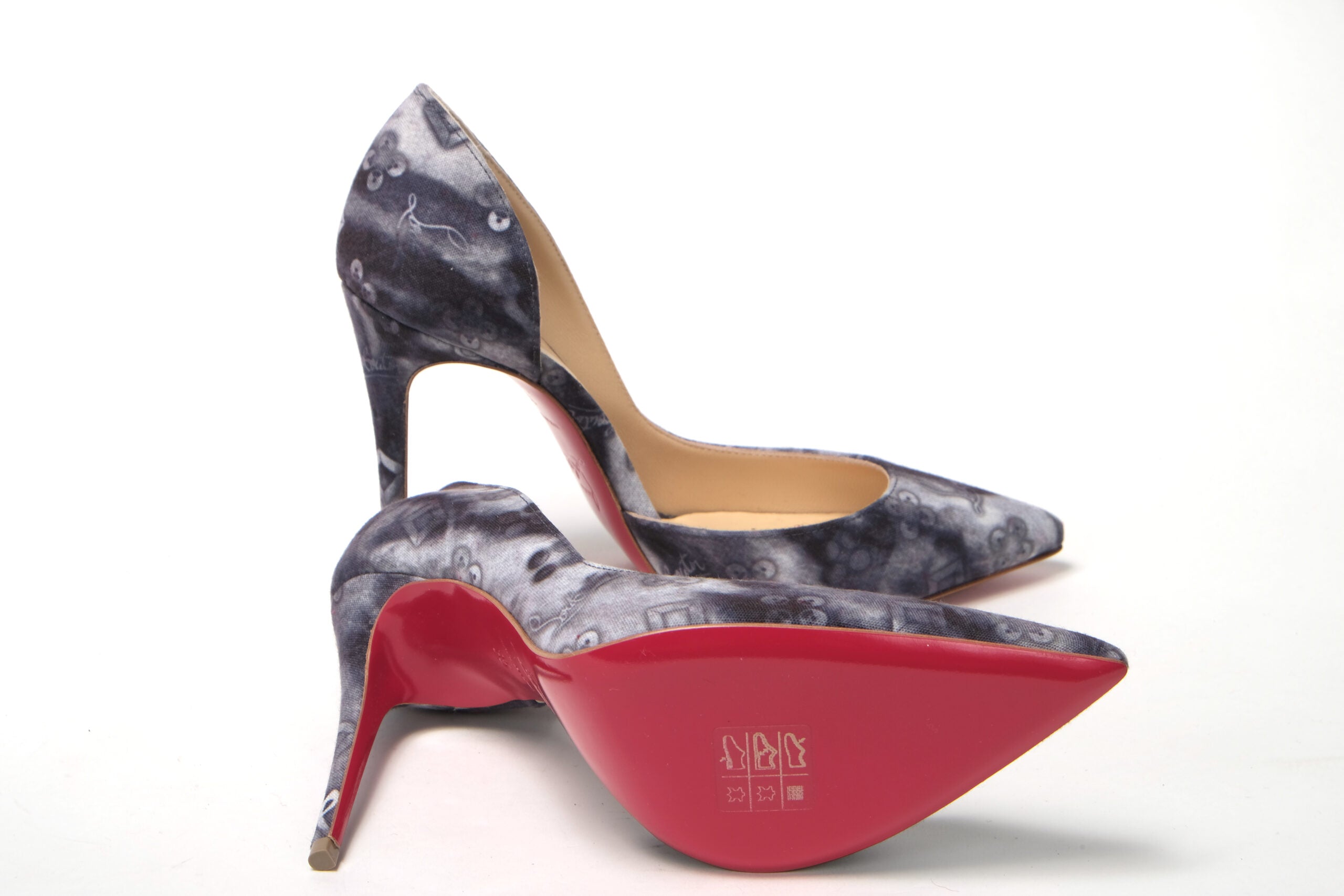 Christian Louboutin Multicolor Denim Print High Heels Pumps - DEA STILOSA MILANO