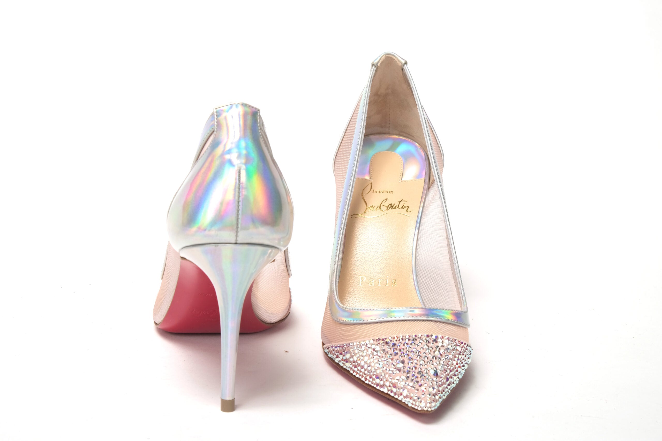 Christian Louboutin Version Rose Embellished High Heels Pumps - DEA STILOSA MILANO