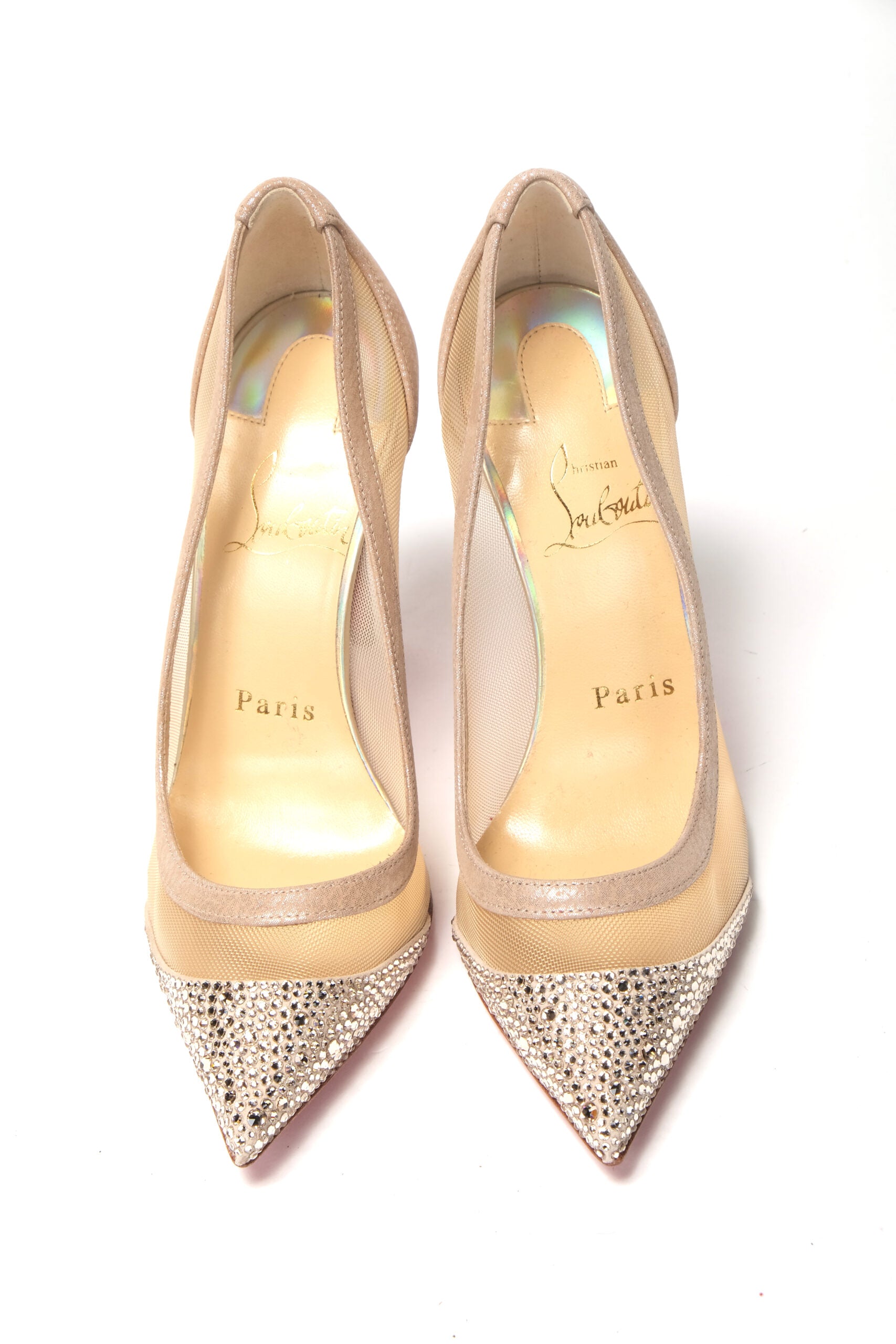 Christian Louboutin Version Nude Embellished High Heels Pumps - DEA STILOSA MILANO