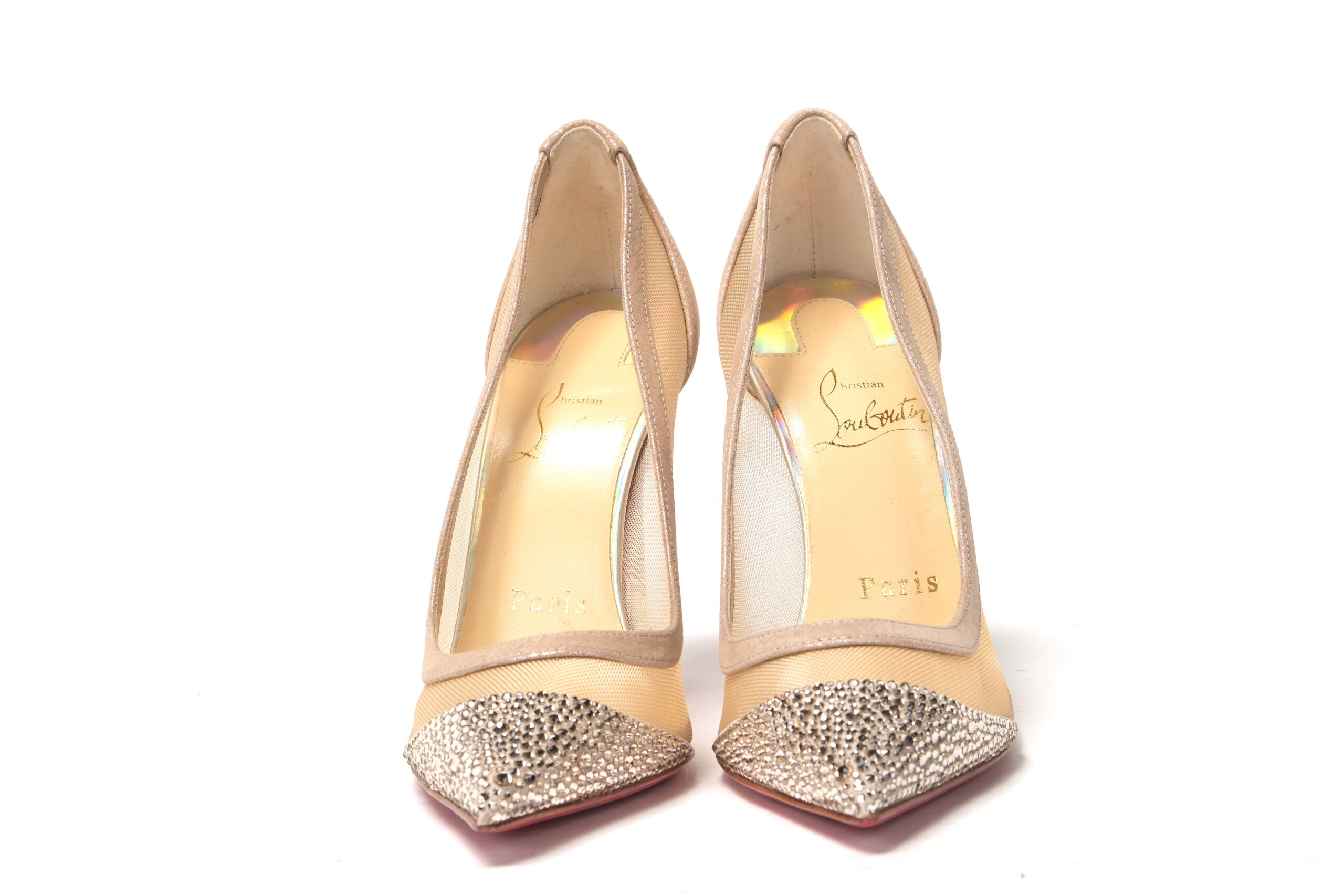 Christian Louboutin Version Nude Embellished High Heels Pumps - DEA STILOSA MILANO