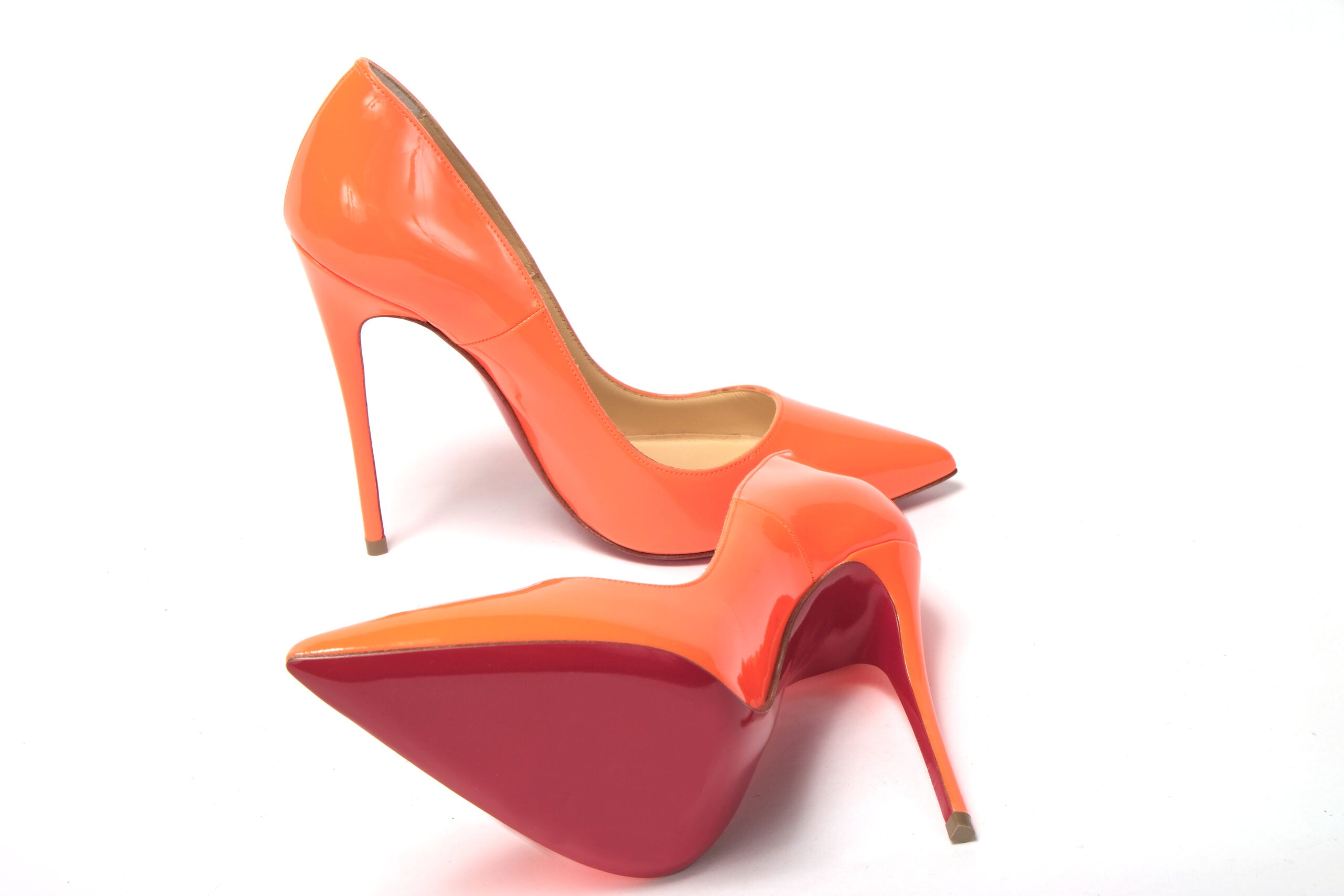 Christian Louboutin Neon Orange So Kate Patent High Heel - DEA STILOSA MILANO