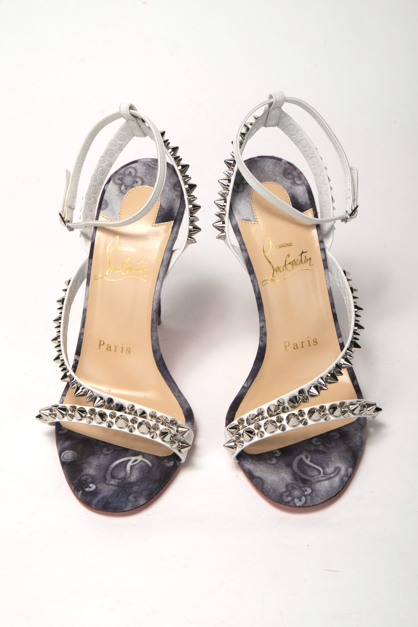 Christian Louboutin Multicolor silver Mafaldina Spikes High Heels - DEA STILOSA MILANO