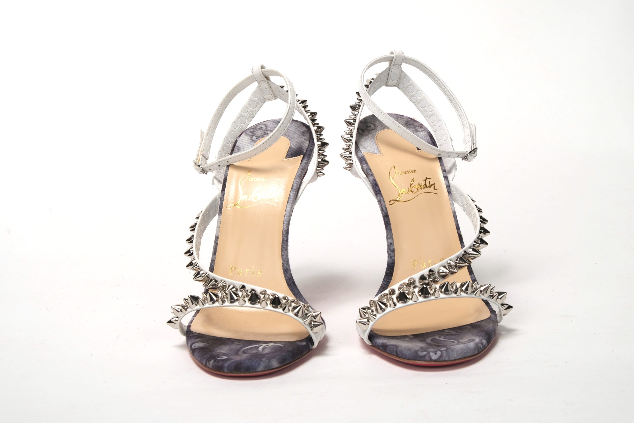 Christian Louboutin Multicolor silver Mafaldina Spikes High Heels - DEA STILOSA MILANO