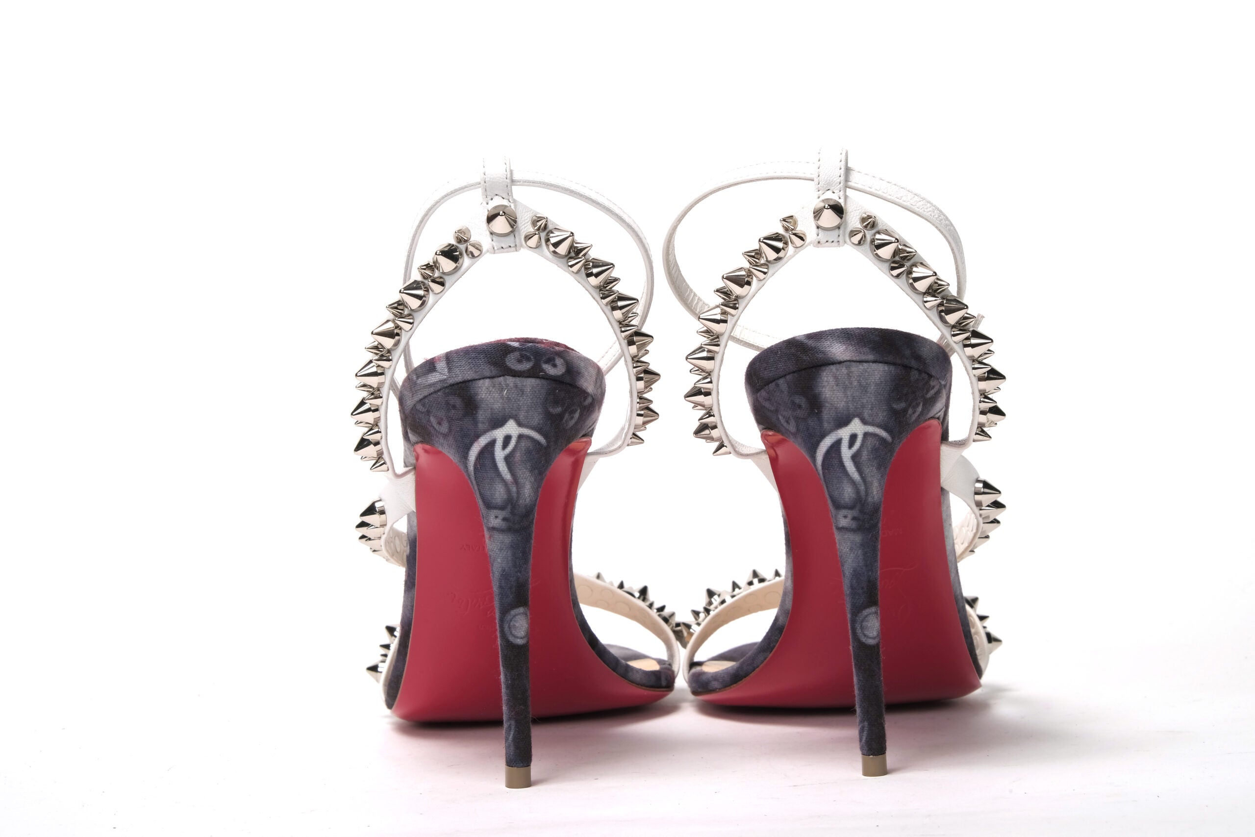 Christian Louboutin Multicolor silver Mafaldina Spikes High Heels - DEA STILOSA MILANO