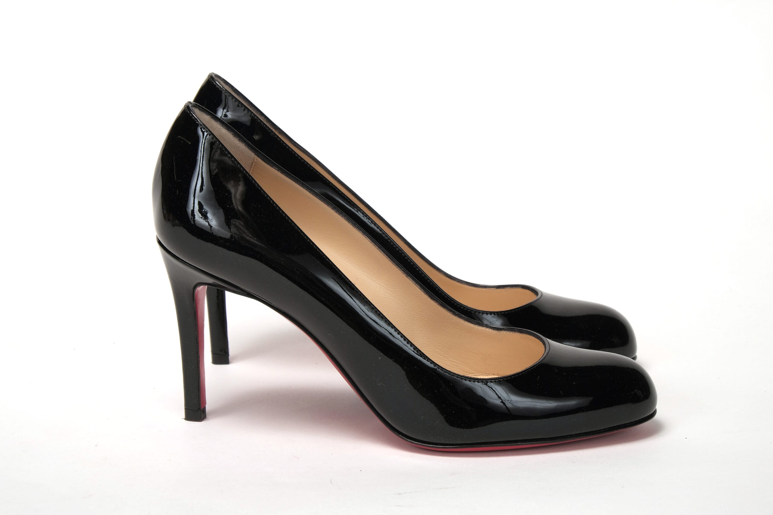 Christian Louboutin Simple Pump 85 Patent Black Heel - DEA STILOSA MILANO