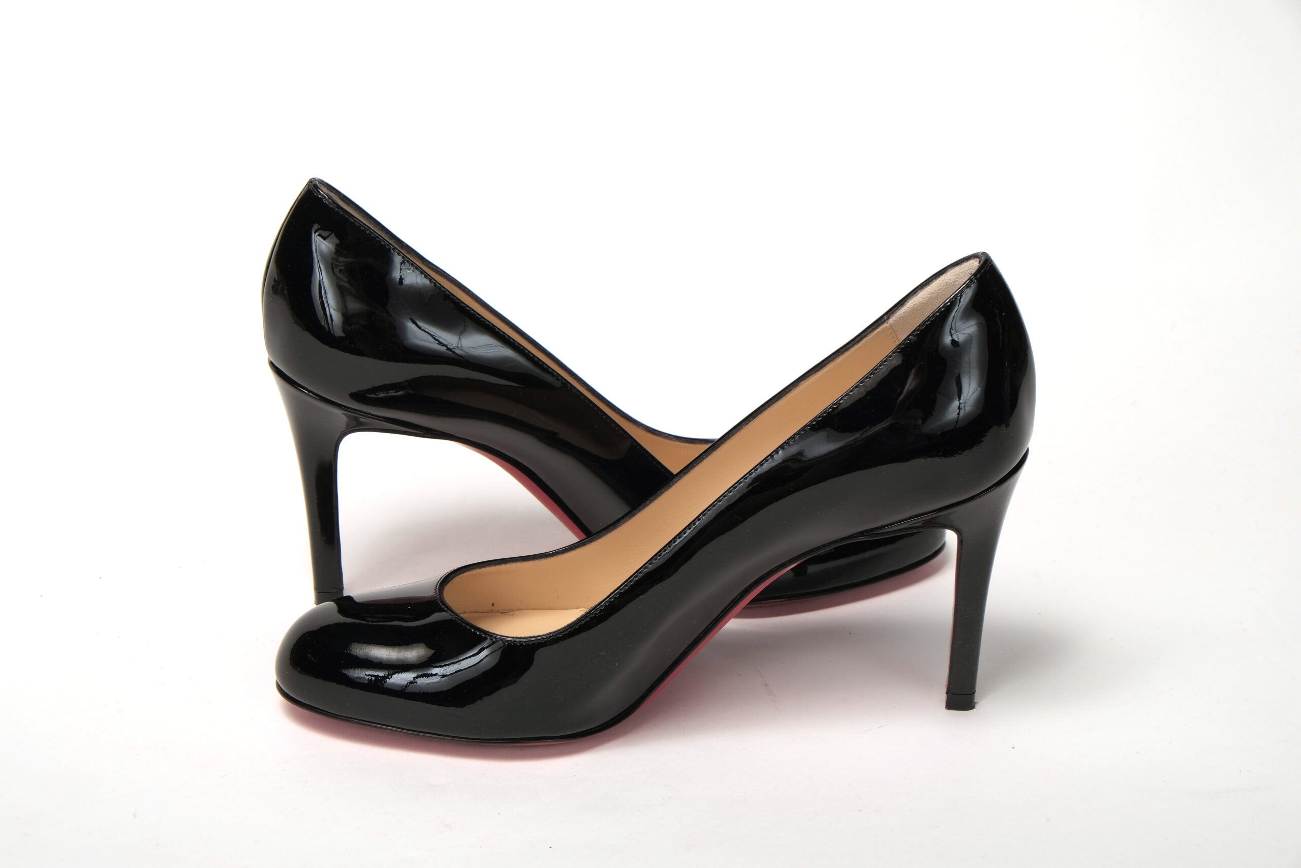 Christian Louboutin Simple Pump 85 Patent Black Heel - DEA STILOSA MILANO