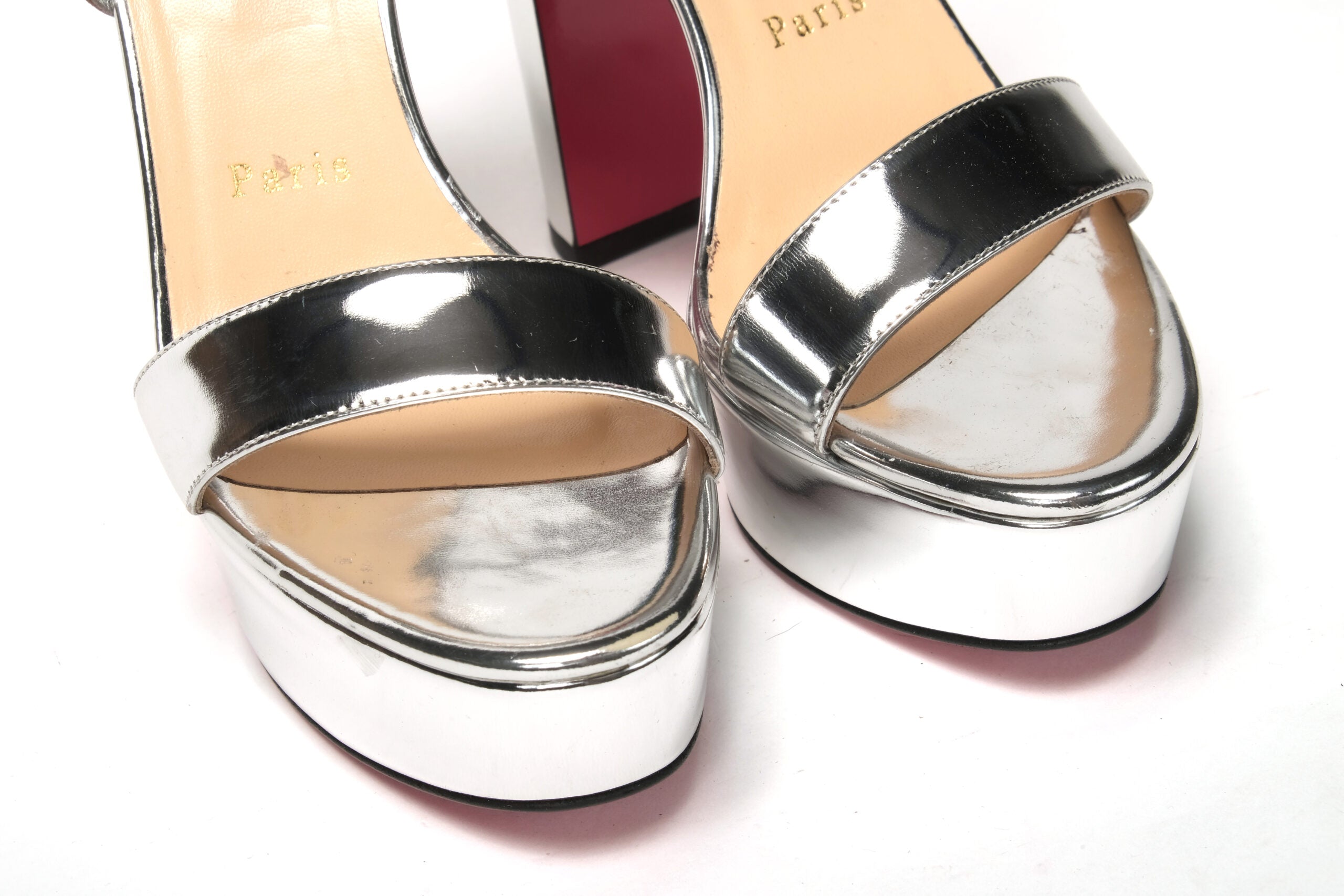 Christian Louboutin Silver/Multi Arendisc Alta Platform Heel - DEA STILOSA MILANO
