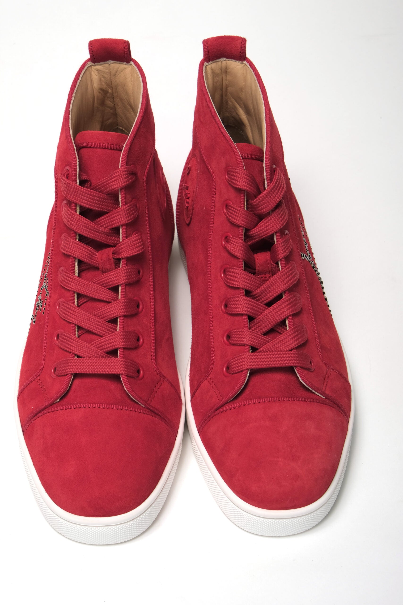 Christian Louboutin Loubi Red Version Navy Louis Strass Flat Shoes - DEA STILOSA MILANO