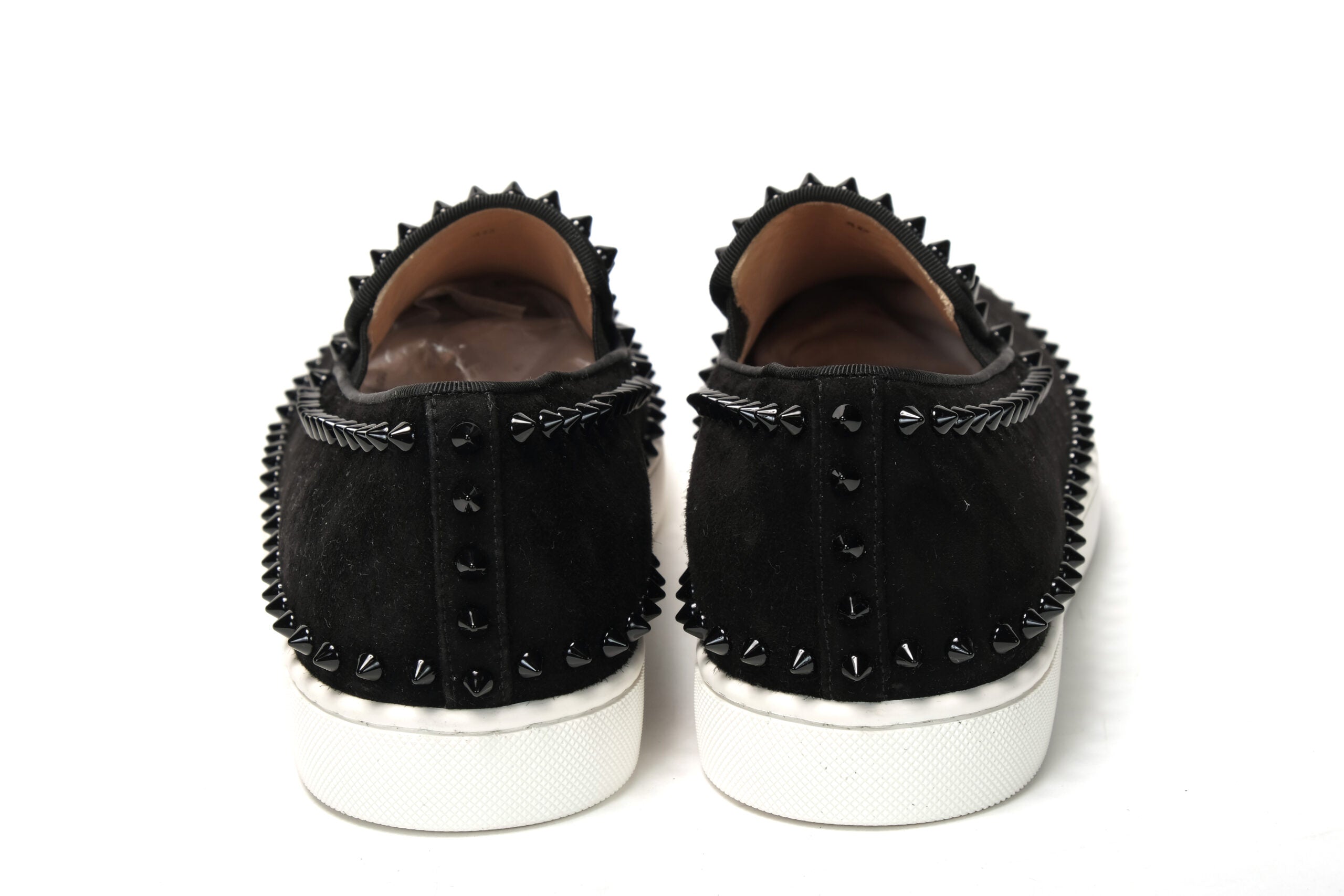 Christian Louboutin Black Pik Boat Flat Veau Shoes - DEA STILOSA MILANO