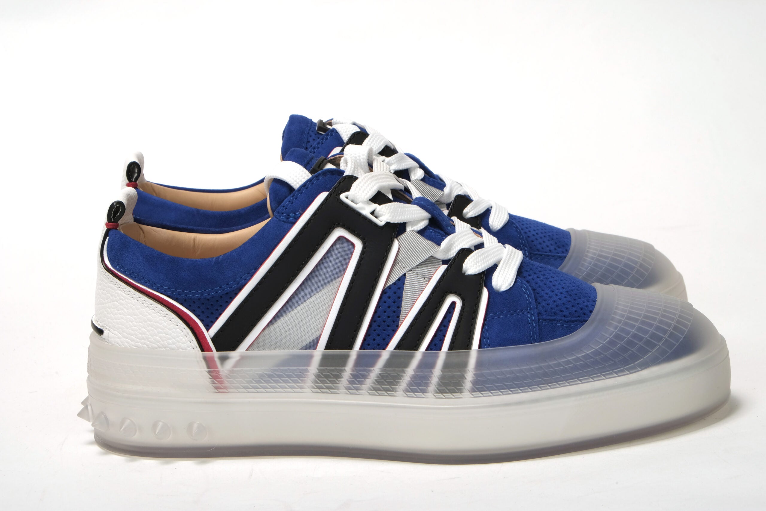 Christian Louboutin Mogador Blue Vida Viva Flatsuede Shoes - DEA STILOSA MILANO