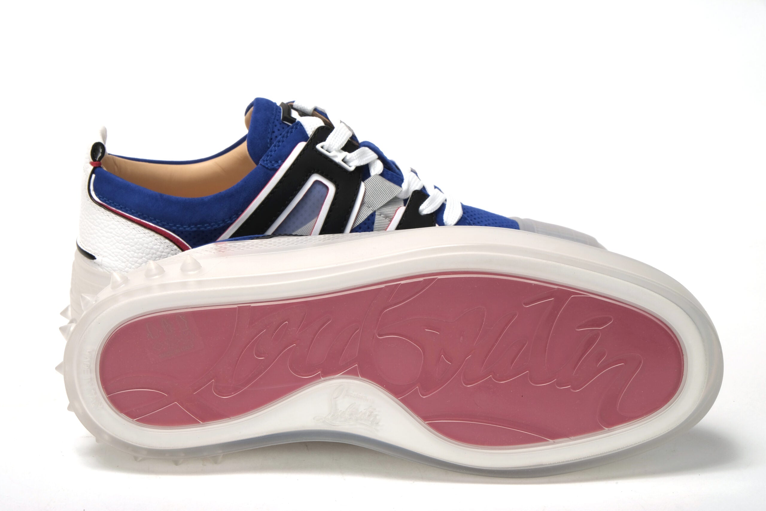 Christian Louboutin Mogador Blue Vida Viva Flatsuede Shoes - DEA STILOSA MILANO