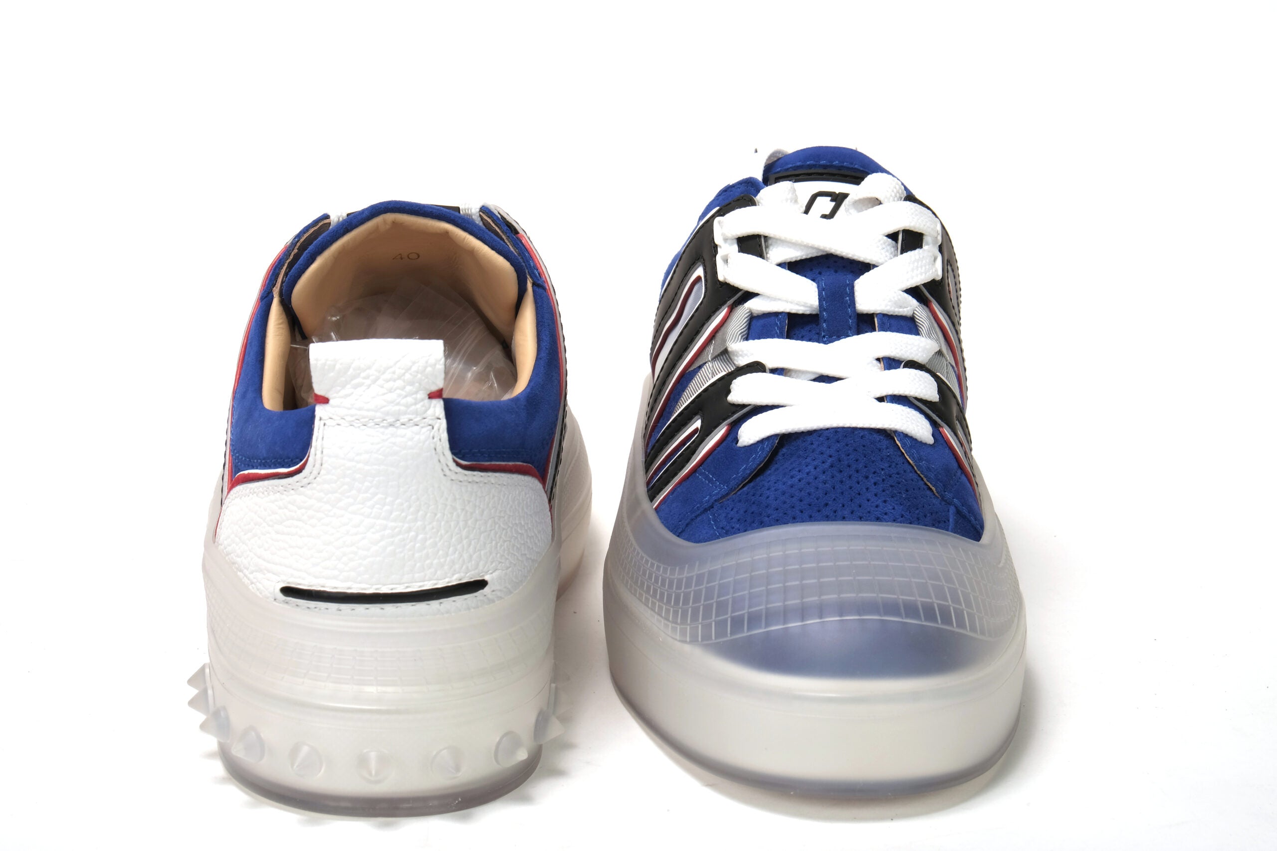 Christian Louboutin Mogador Blue Vida Viva Flatsuede Shoes - DEA STILOSA MILANO
