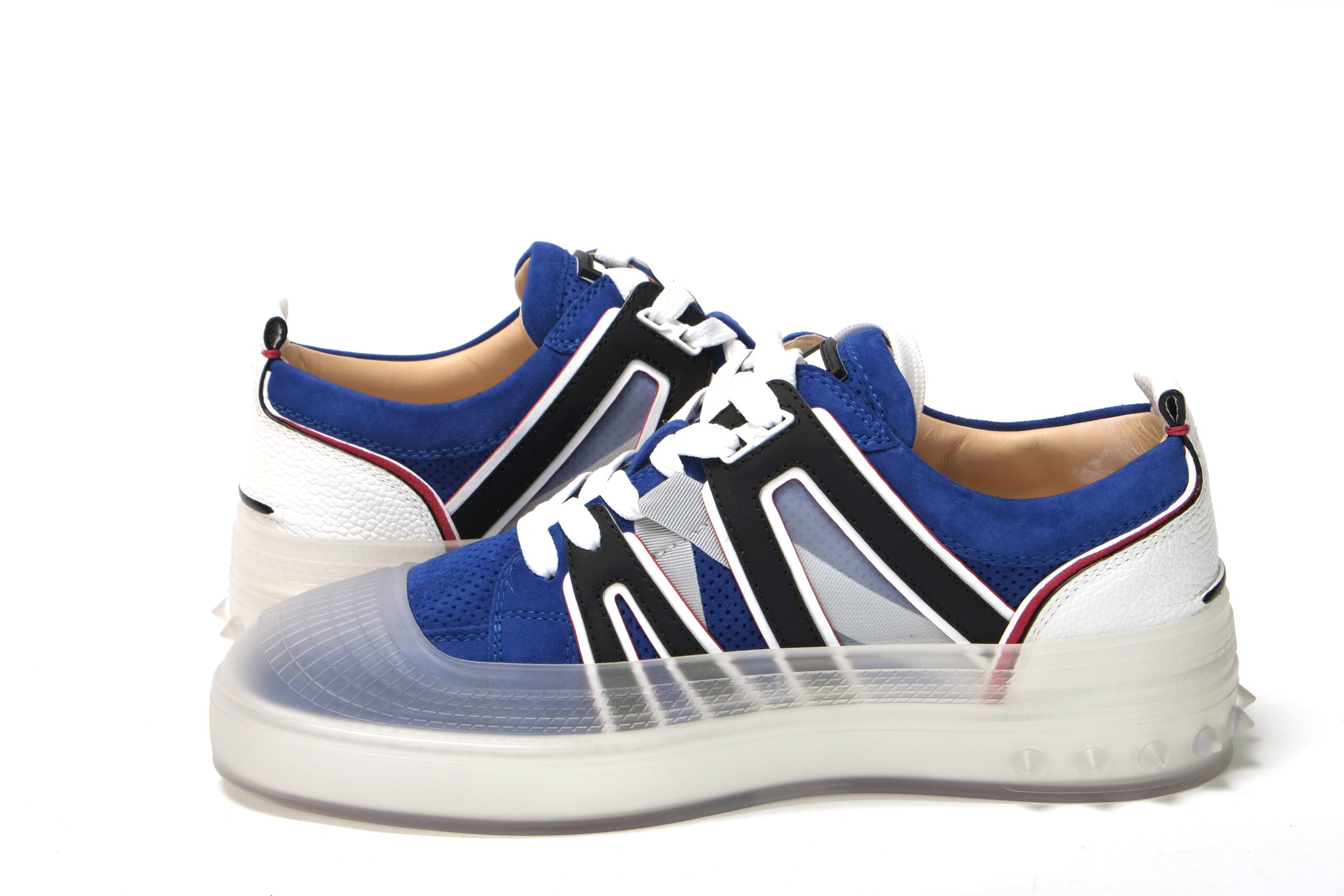 Christian Louboutin Mogador Blue Vida Viva Flatsuede Shoes - DEA STILOSA MILANO