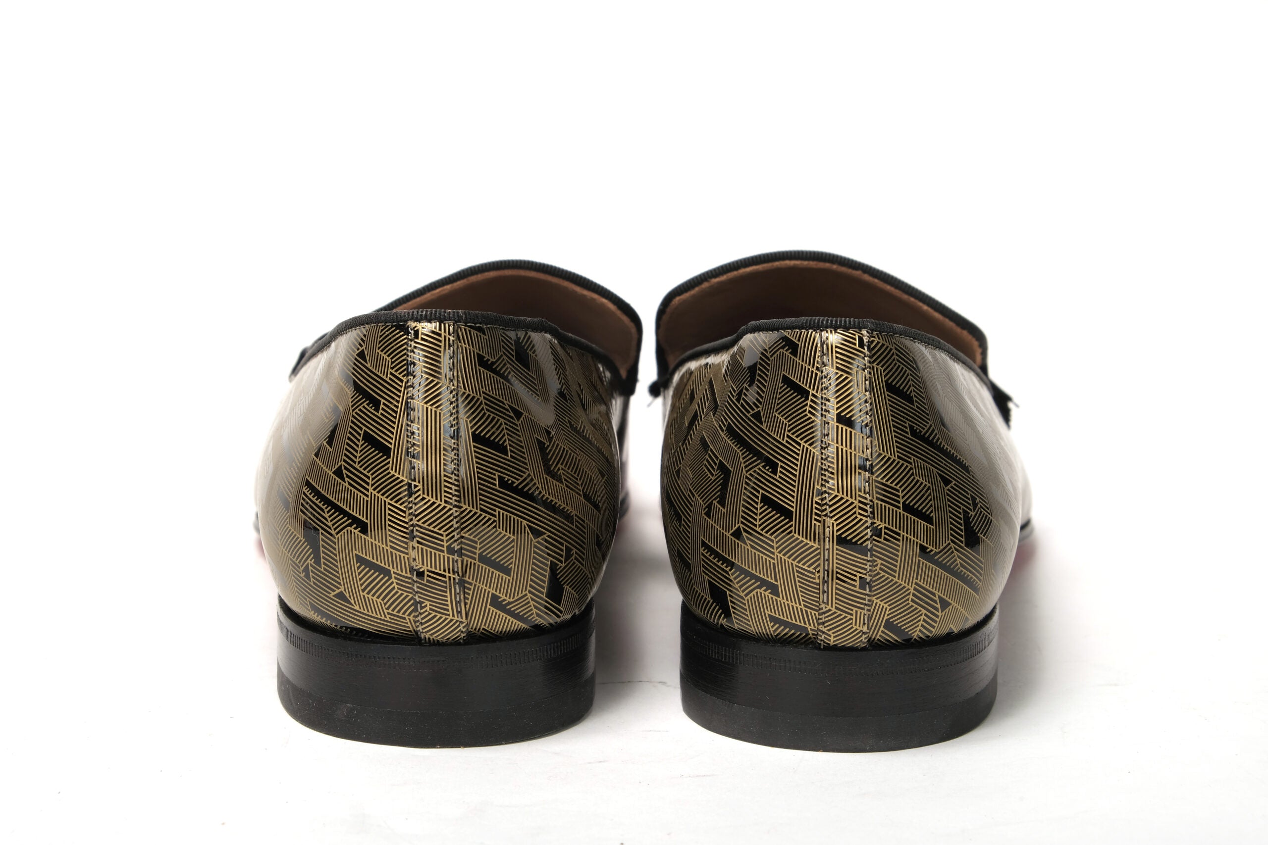 Christian Louboutin Black/Gold Officialito Flat Shoes - DEA STILOSA MILANO