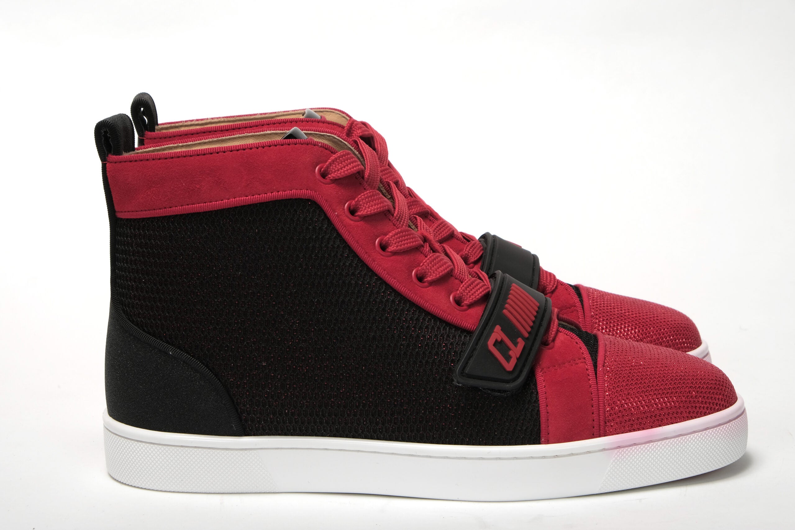 Christian Louboutin Black/Loubi Version Louis Orlato Vs Flat Trico Shoes - DEA STILOSA MILANO