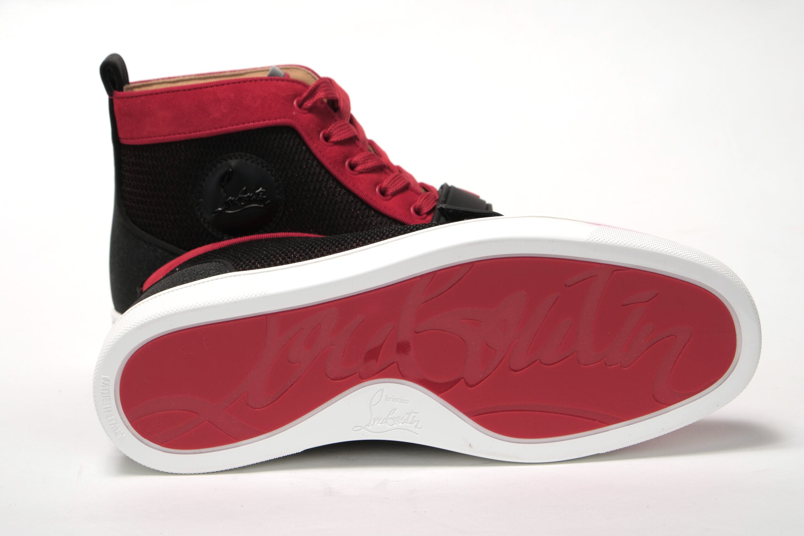 Christian Louboutin Black/Loubi Version Louis Orlato Vs Flat Trico Shoes - DEA STILOSA MILANO