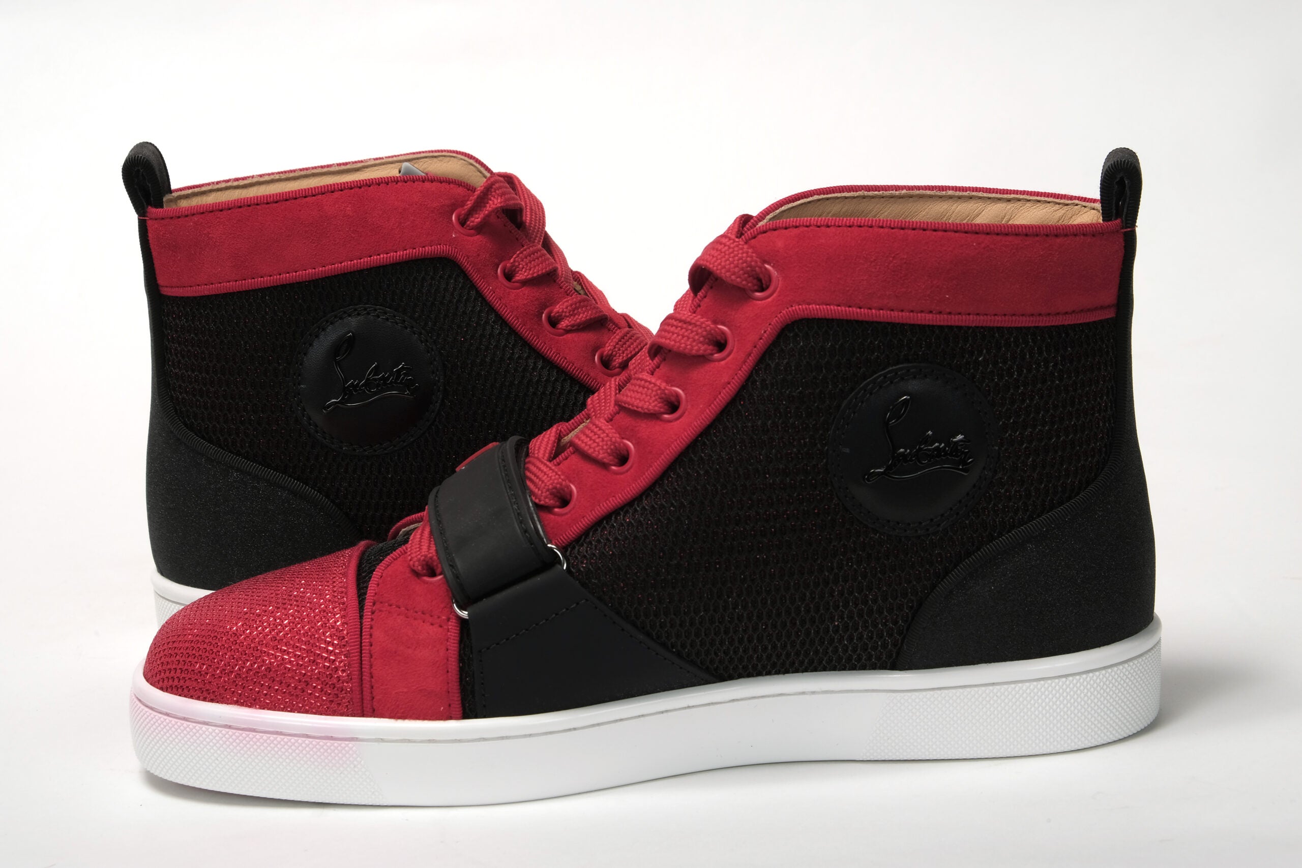 Christian Louboutin Black/Loubi Version Louis Orlato Vs Flat Trico Shoes - DEA STILOSA MILANO