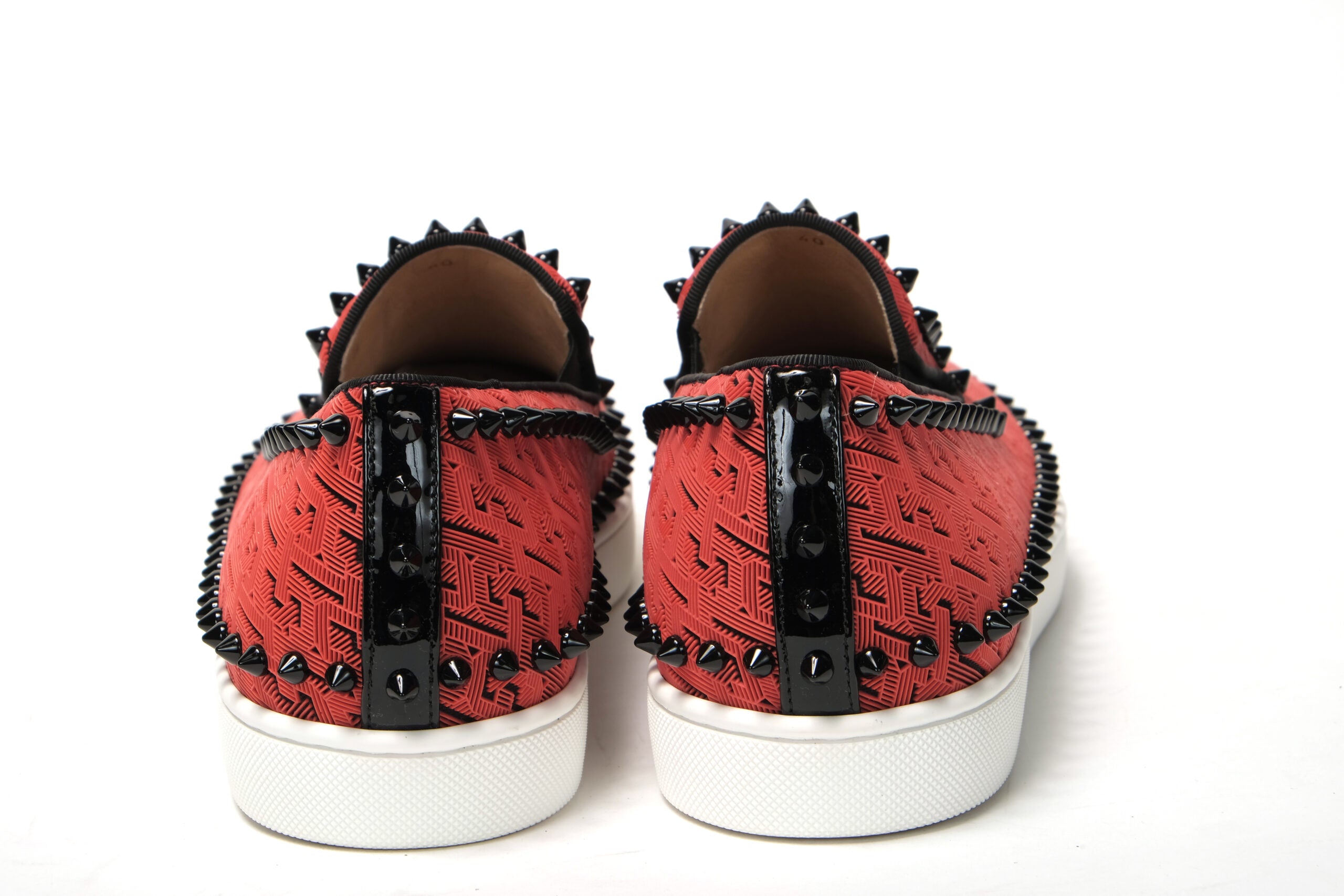 Christian Louboutin Black Smoothie/Black Pik Boat Flat Techno Shoes - DEA STILOSA MILANO